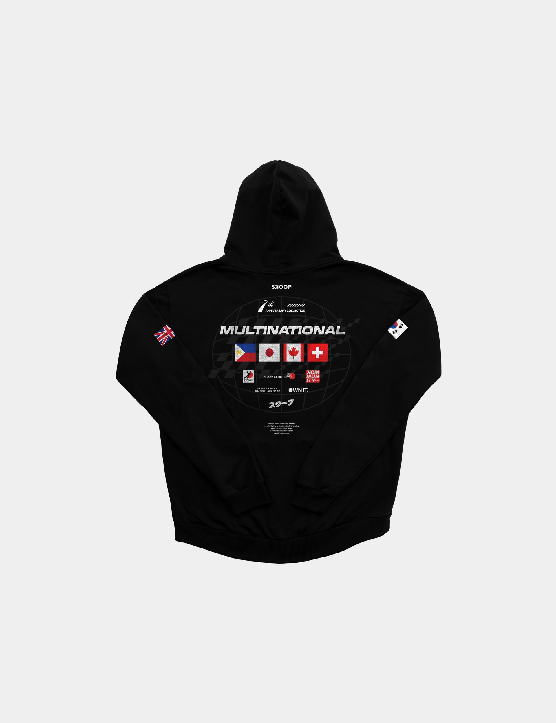 SKOOP® Hoodie Multinational V2 Black