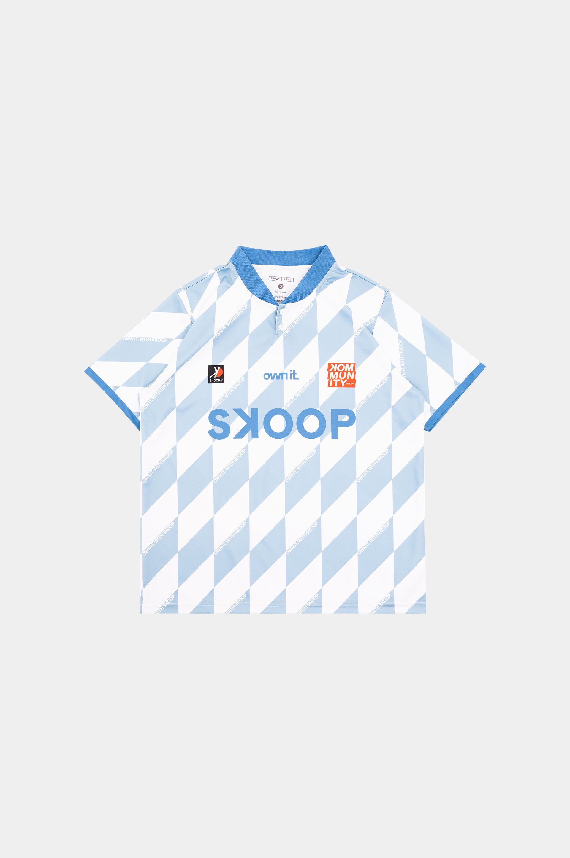 SKOOP® Evergreen Buttoned Collared Jersey Light Blue