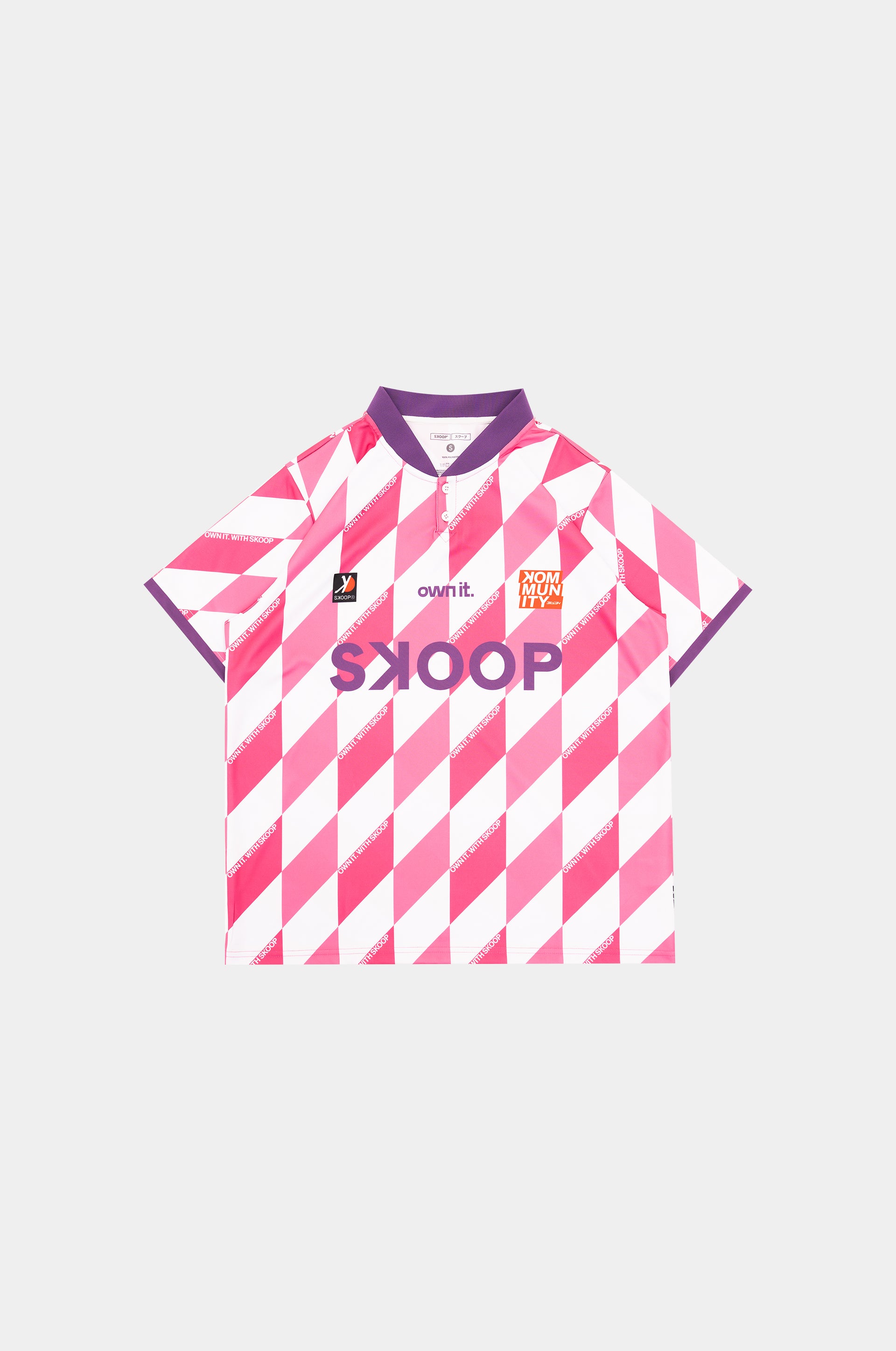 SKOOP® Evergreen Buttoned Collared Jersey Pink