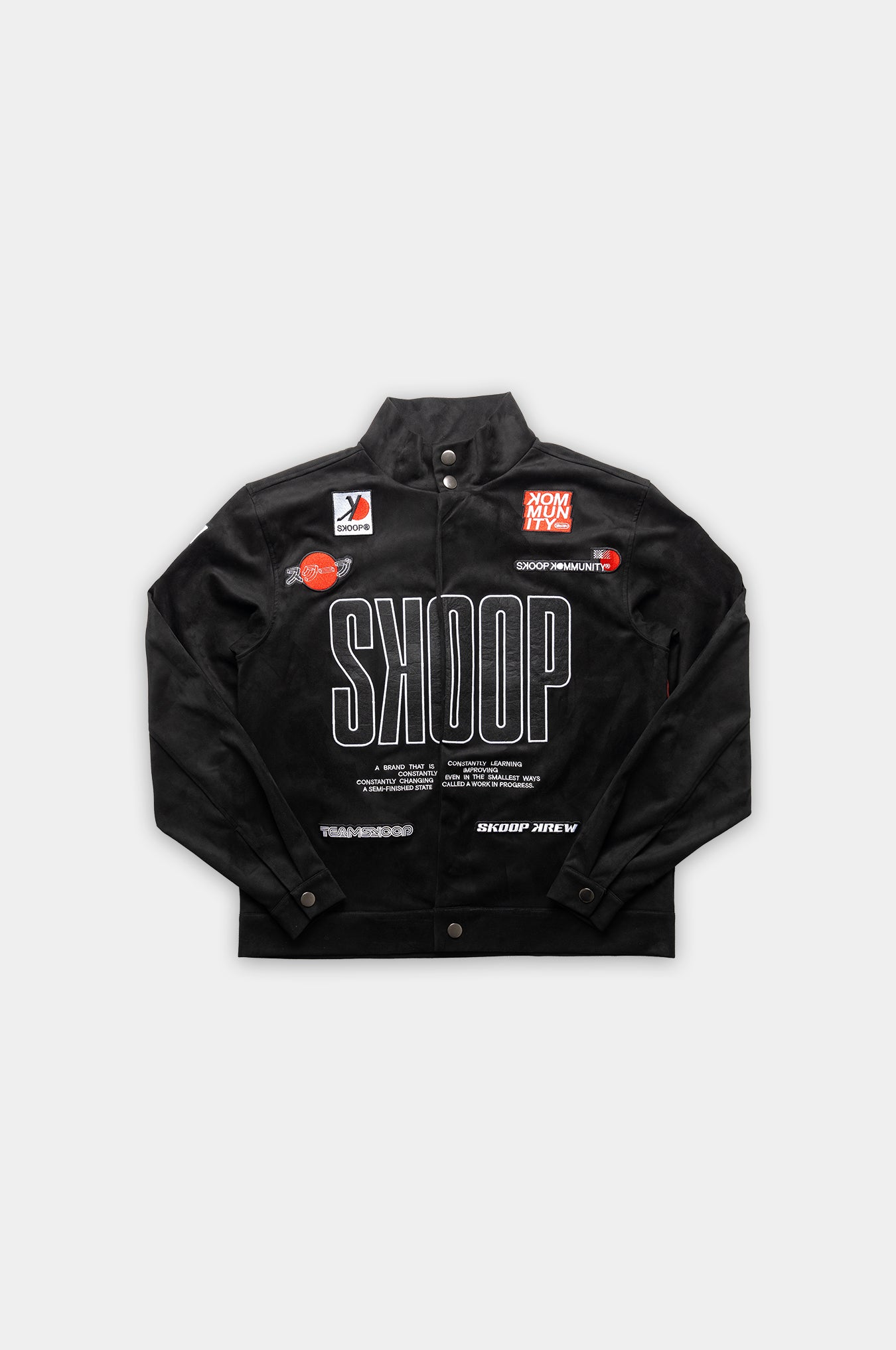 SKOOP® RT Suede Race Jacket Triple Black - Main Image