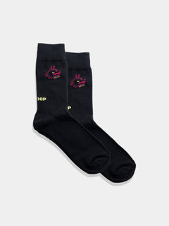 JERZY2K Black Wolf Graphic Socks - SKOOP