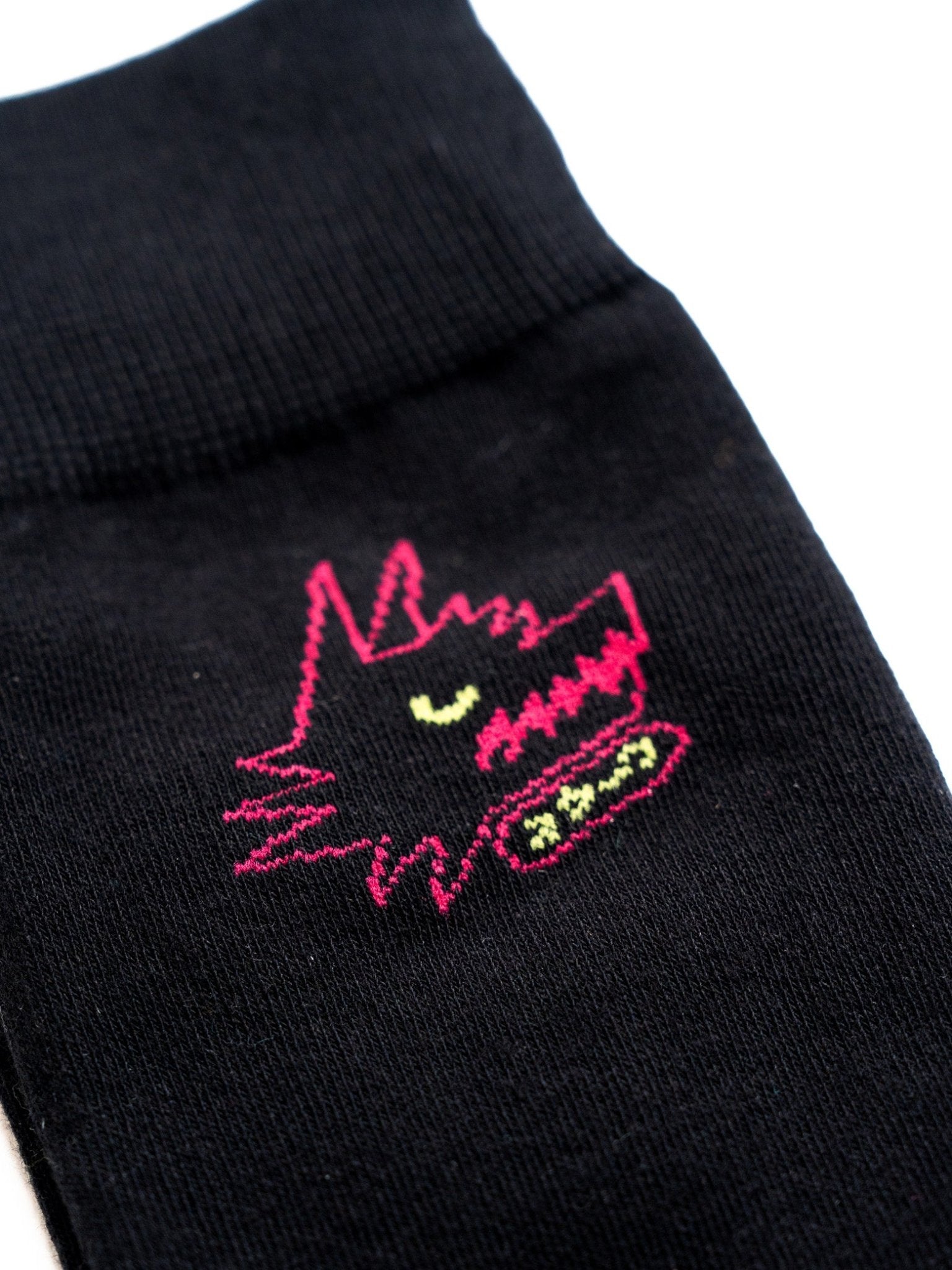 JERZY2K Black Wolf Graphic Socks - SKOOP