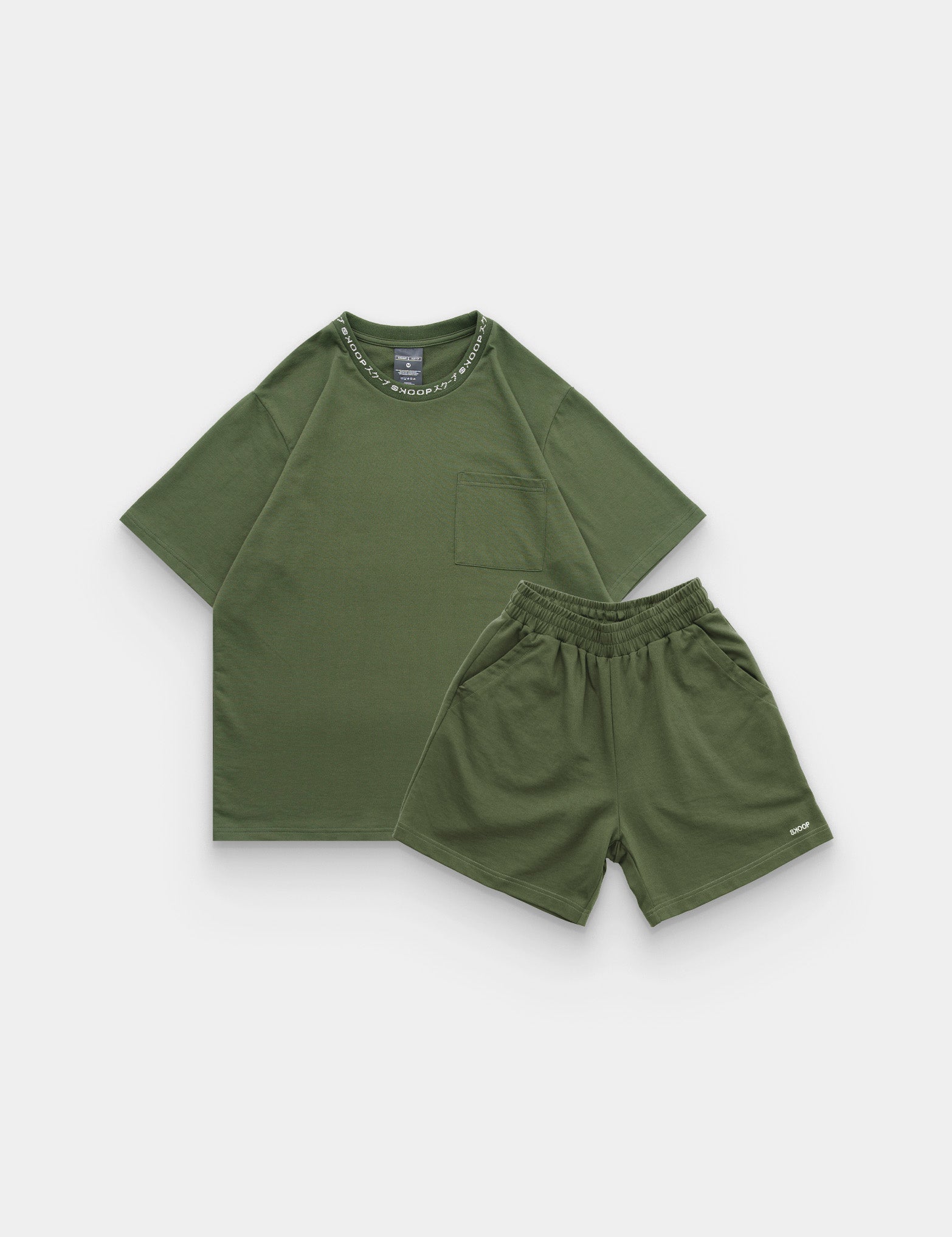 BASIKS Box Tee & Shorts Blade Forest Set