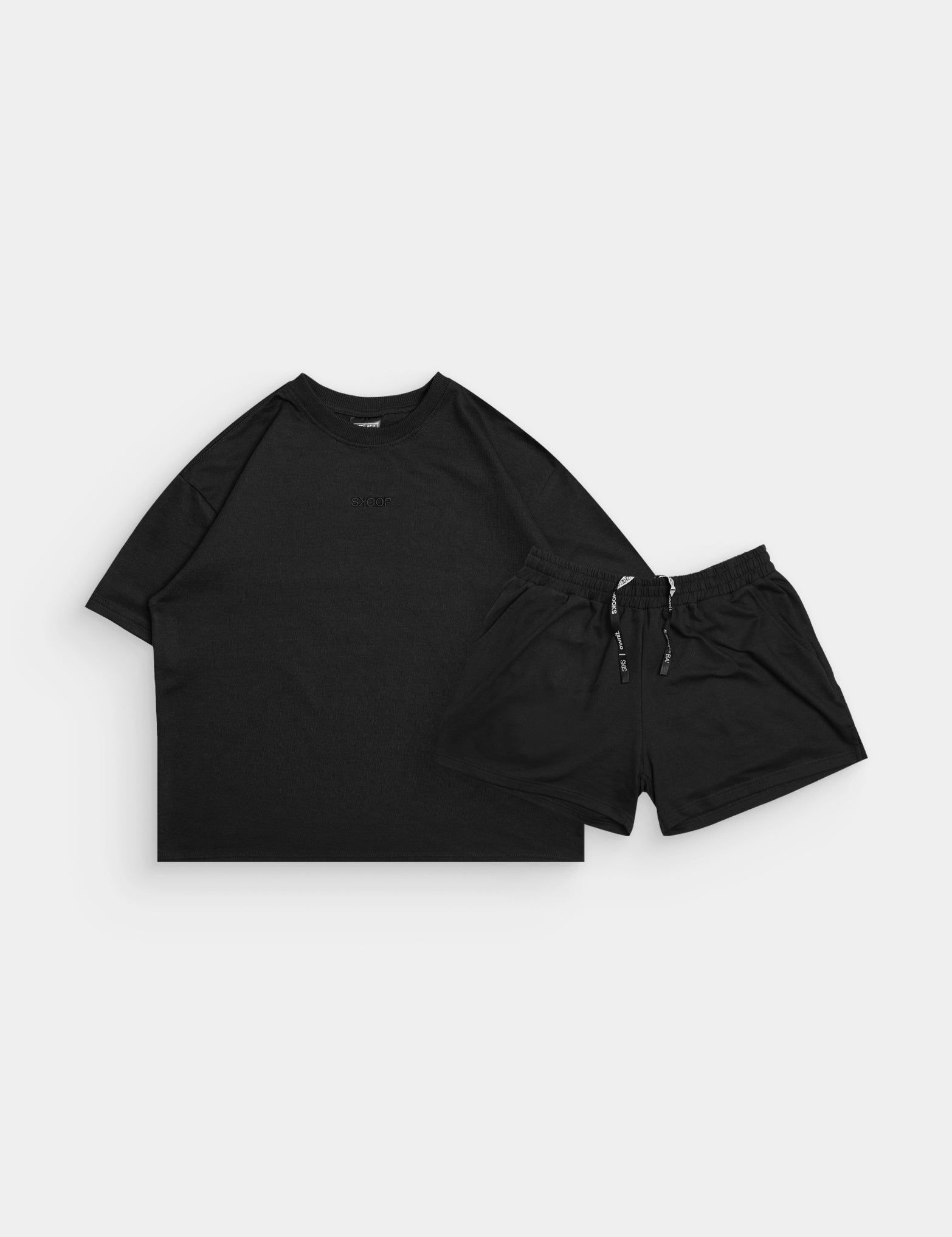 BASIKS Cropped Shirt & Sweat Shorts Nocturne Set