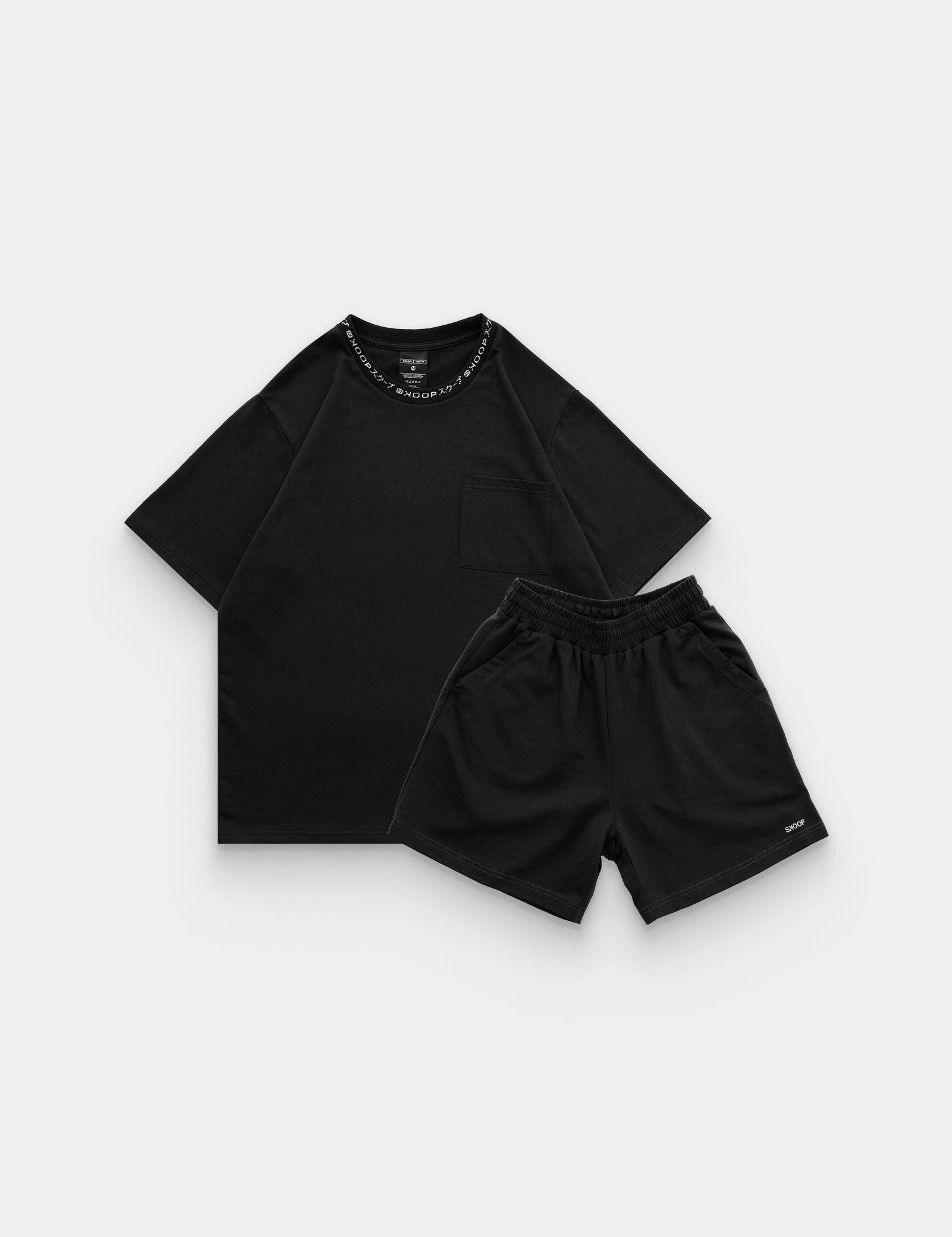 BASIKS Box Tee & Shorts Onyx Set
