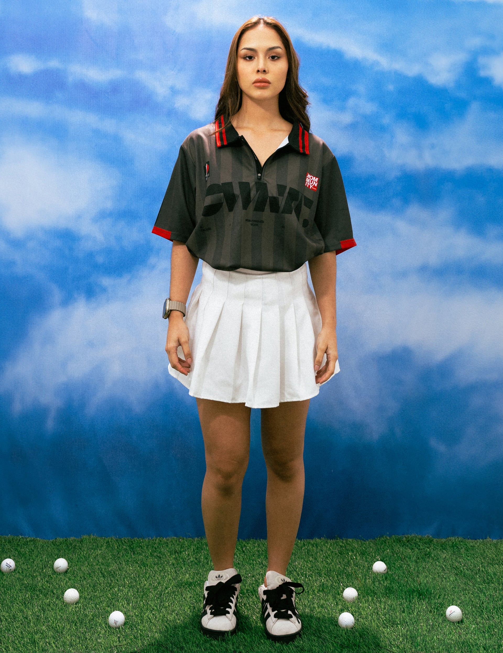 SKOOP® Golf Collared Half Zip Jersey Storm