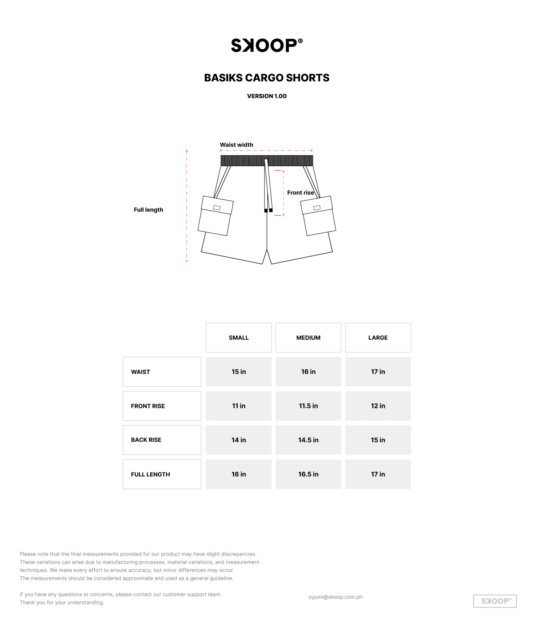 SKOOP® Basiks Cargo Shorts Cement - SKOOP