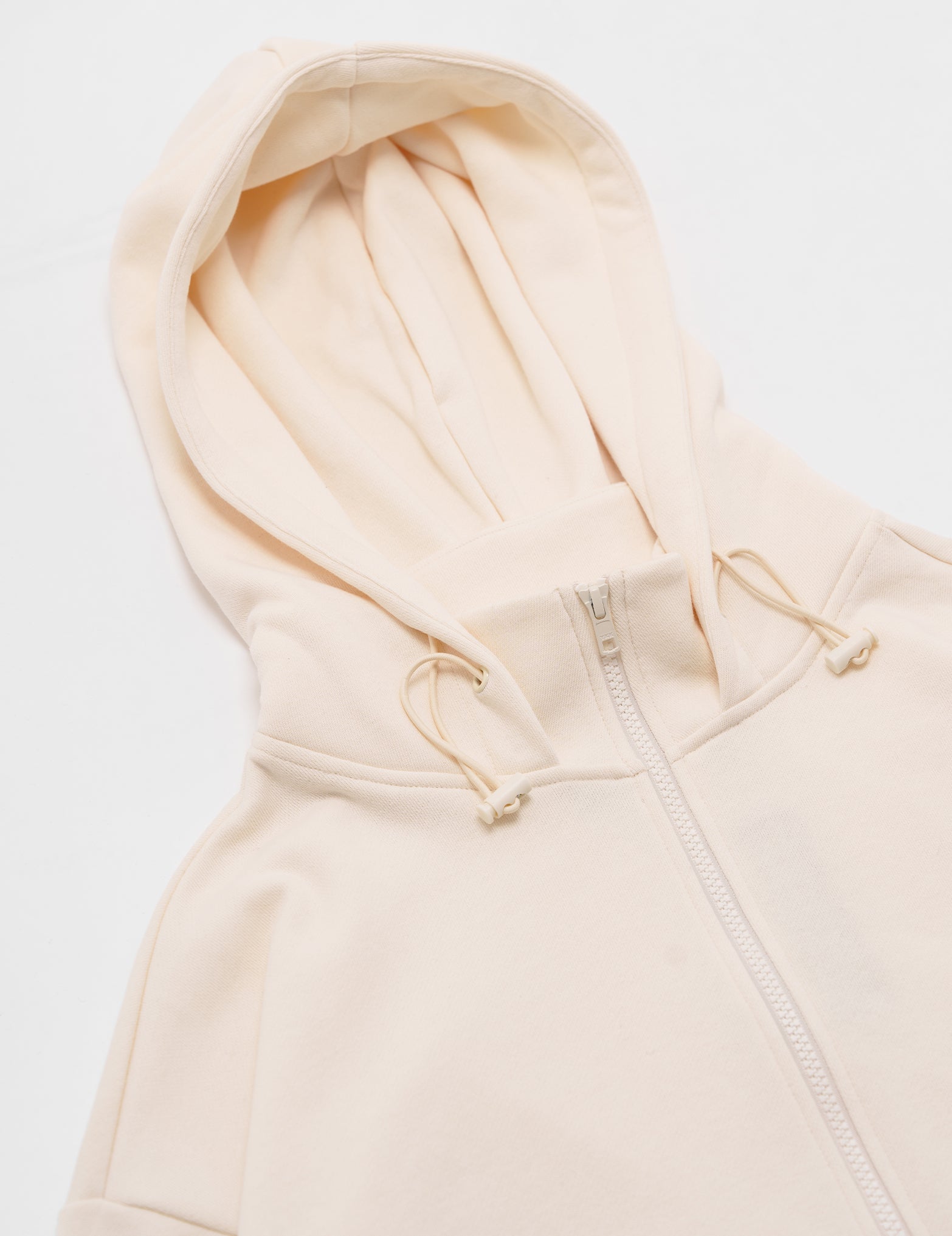 SKOOP® Basiks Oversized Zip Up Hoodie Bone White