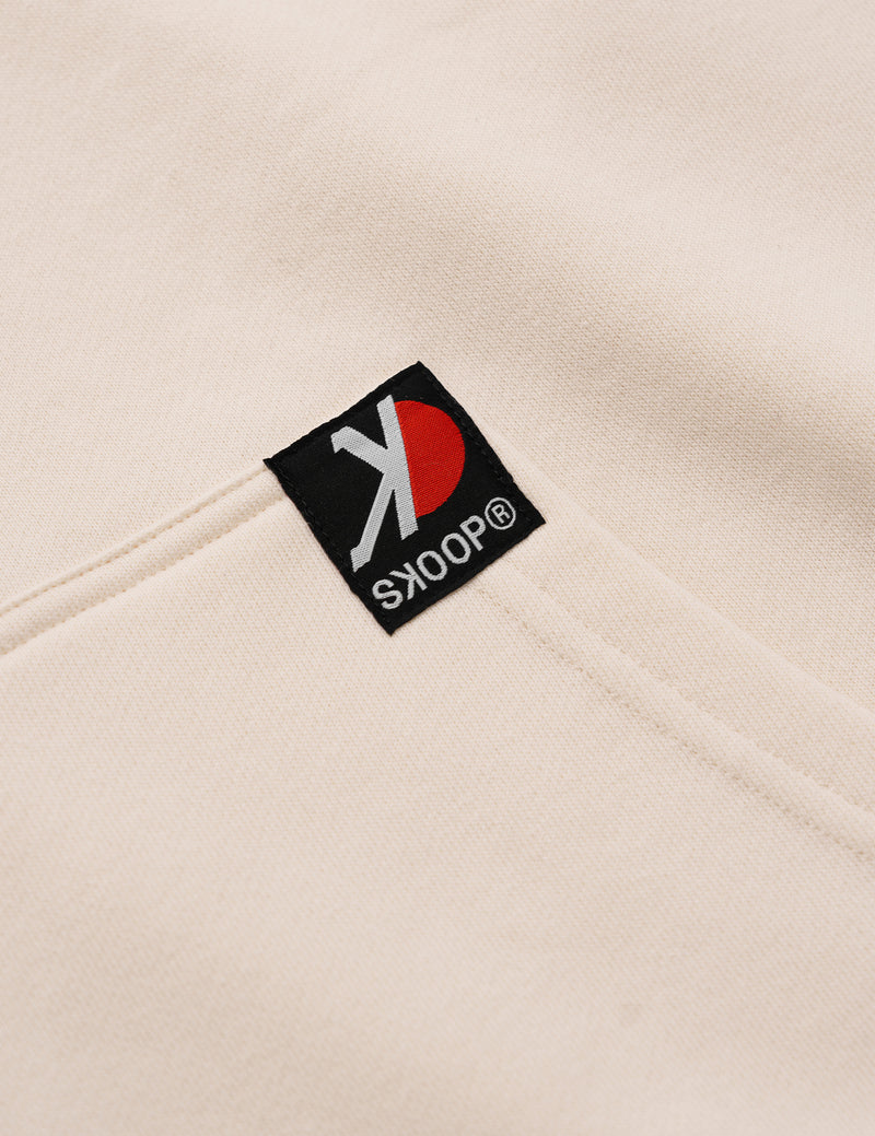 SKOOP® Basiks Oversized Zip Up Hoodie Bone White - SKOOP