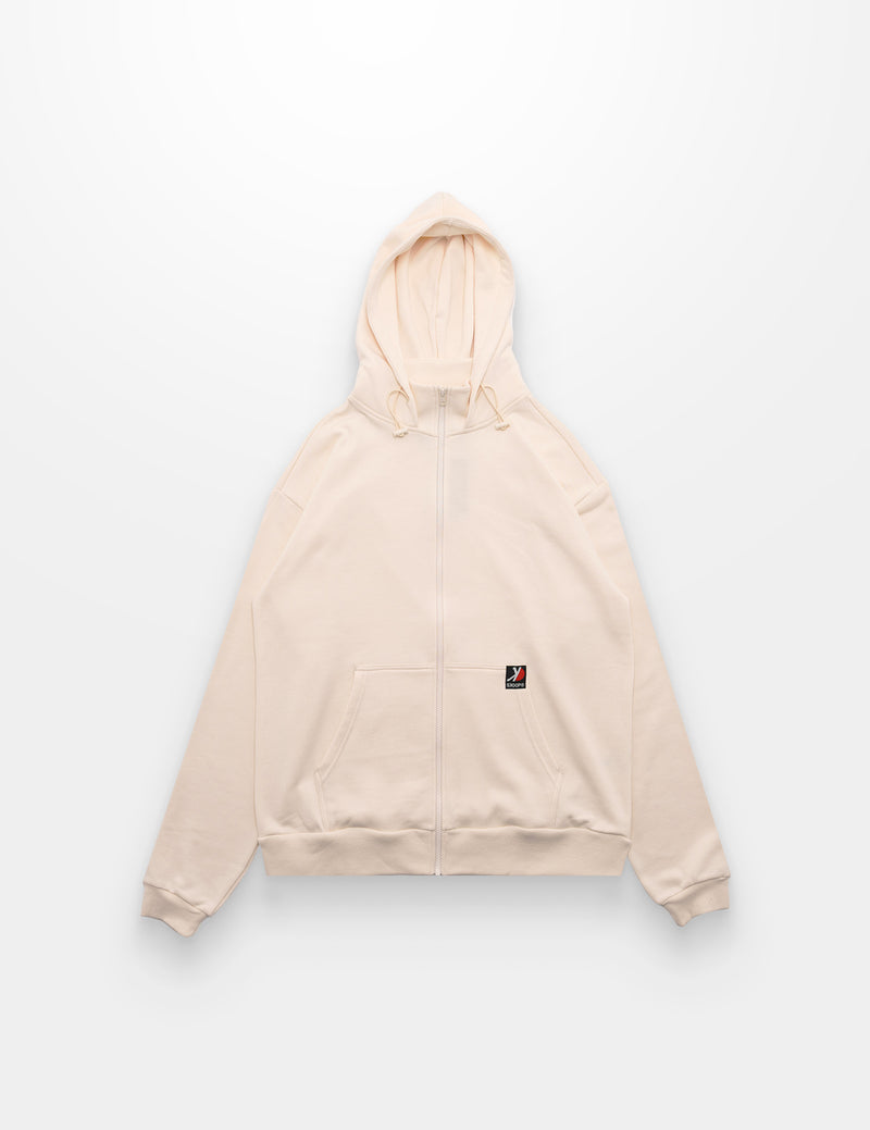 SKOOP® Basiks Oversized Zip Up Hoodie Bone White - SKOOP