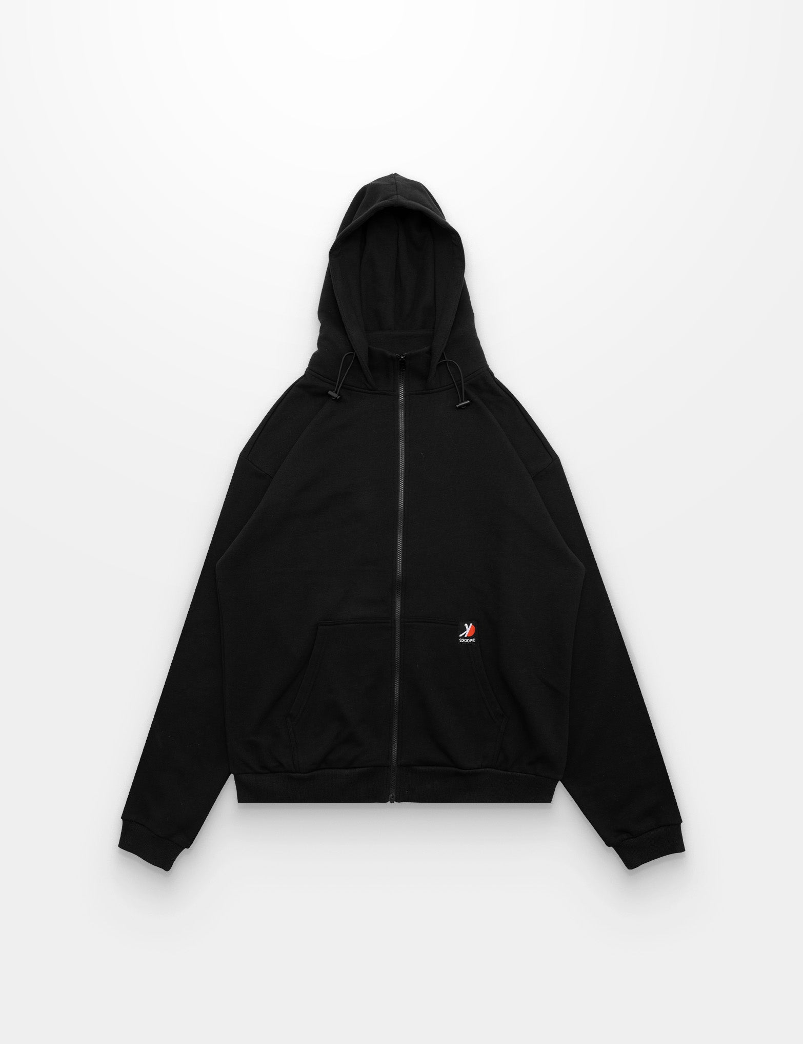 SKOOP® Basiks Oversized Zip Up Hoodie Onyx