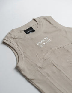BASIKS Women's Ribbed Tank Top Bone Ash - SKOOP