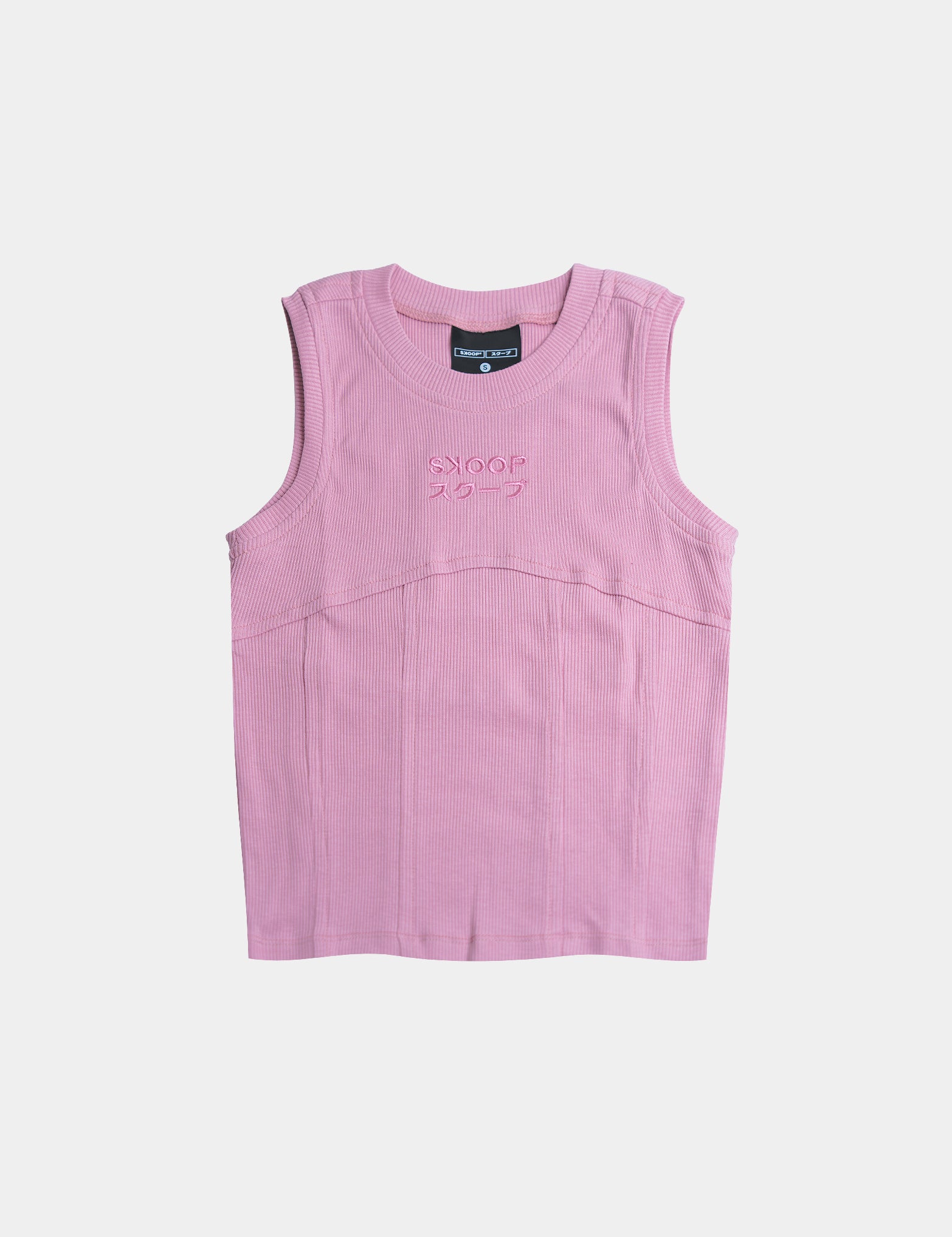 BASIKS Women's Ribbed Tank Top Rose