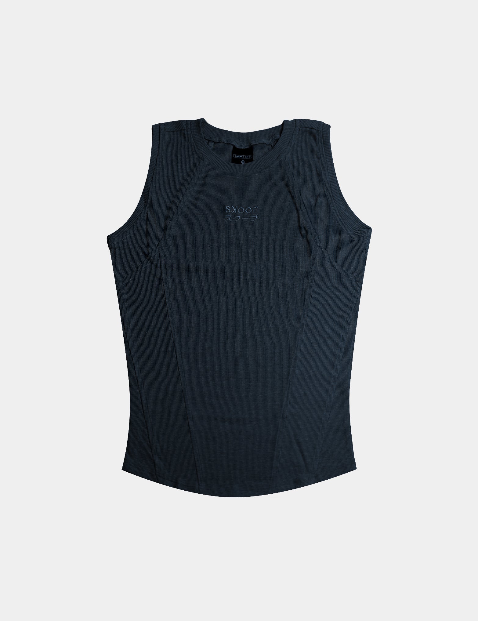 BASIKS Men's Ribbed Tank Top Black Pearl