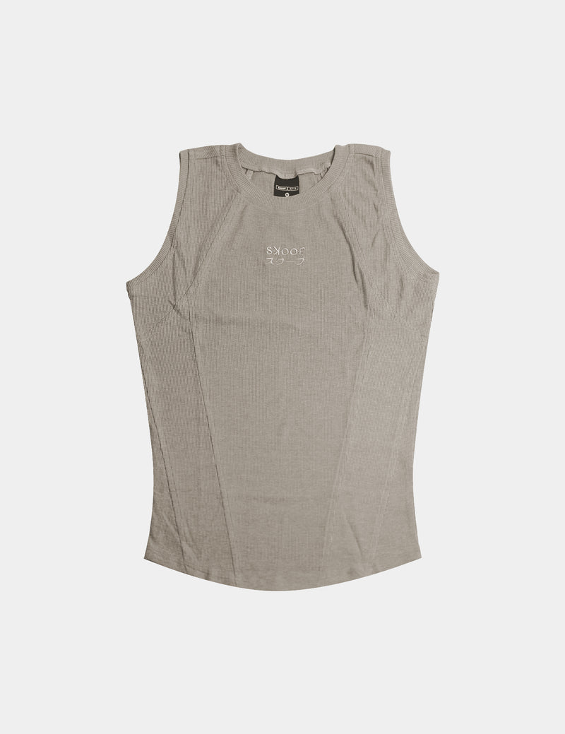 BASIKS Men's Ribbed Tank Top Bone Ash - SKOOP