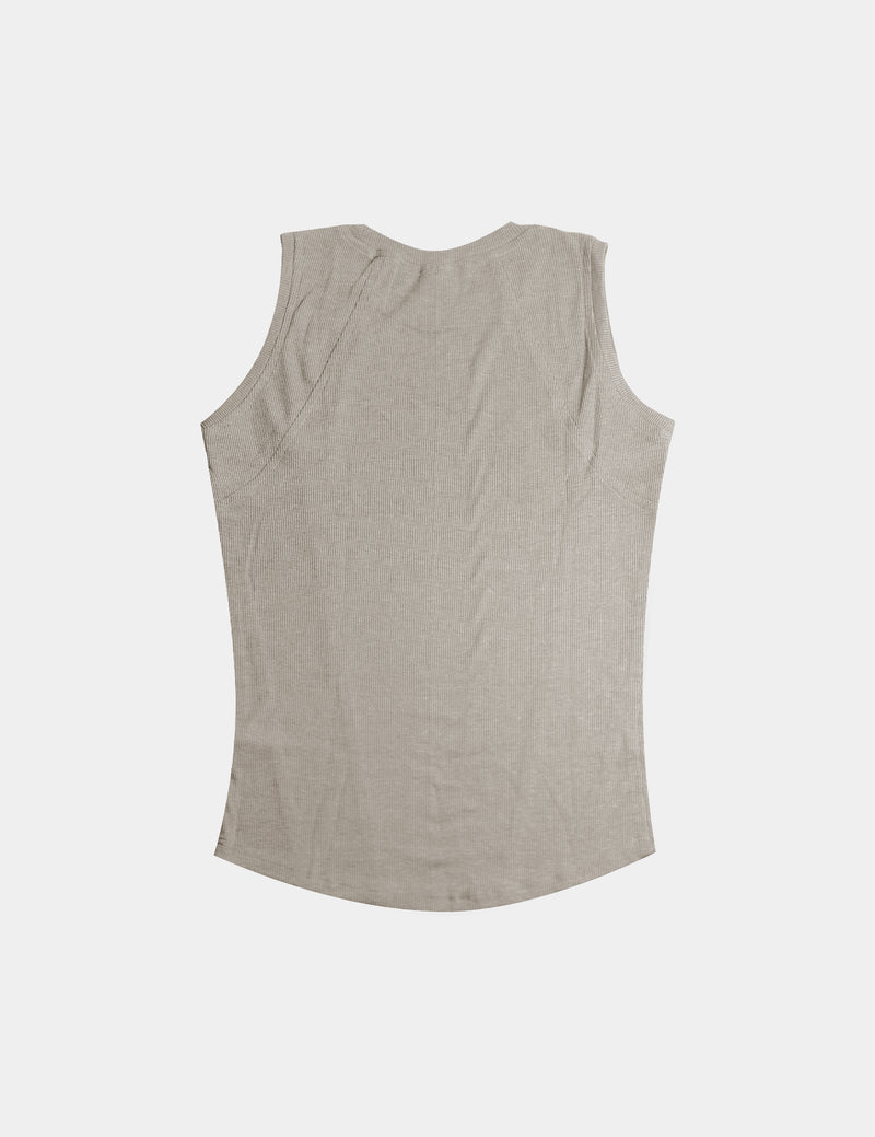 BASIKS Men's Ribbed Tank Top Bone Ash - SKOOP