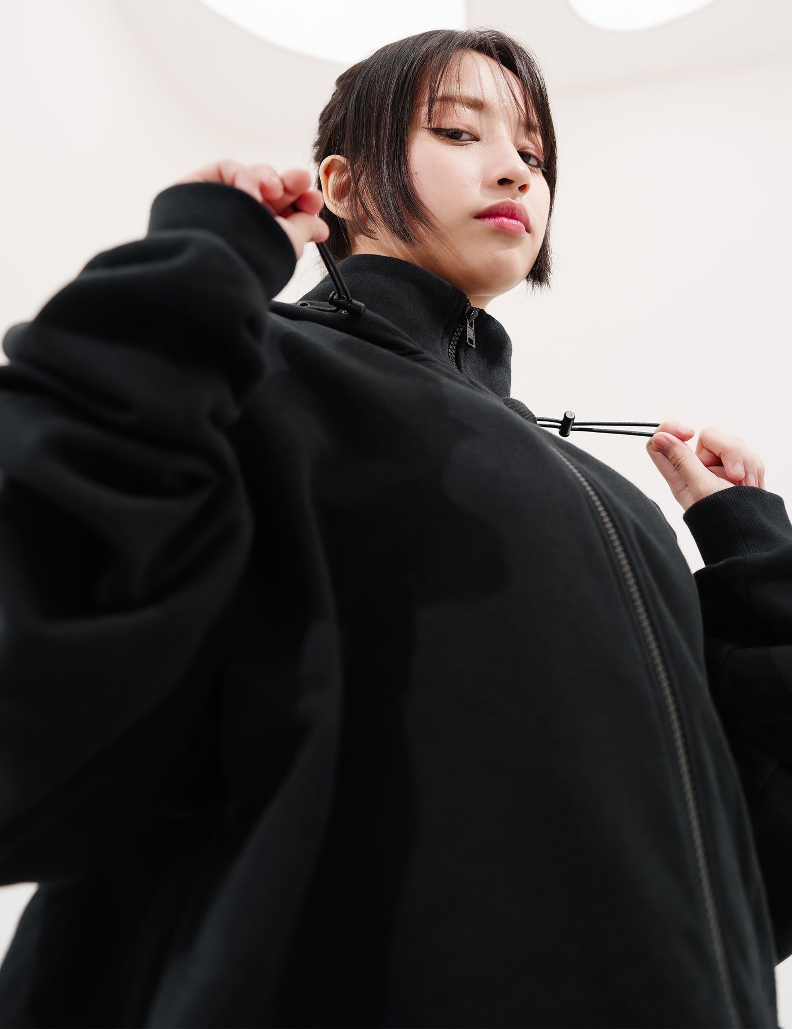 SKOOP® Basiks Oversized Zip Up Hoodie Onyx - SKOOP