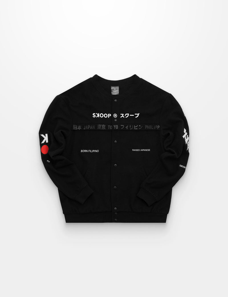 🎁 SKOOP® Ryuu Varsity Jacket Triple Black - SKOOP