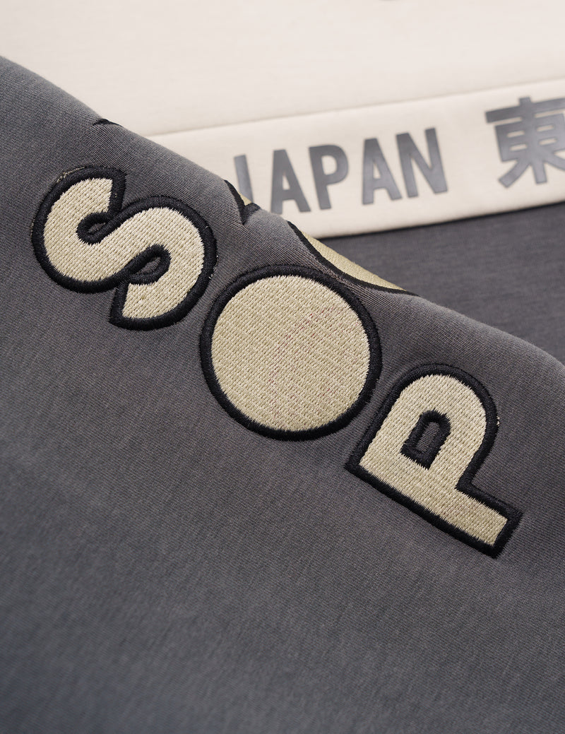 SKOOP® Ryuu Varsity Jacket Warm Cement - SKOOP