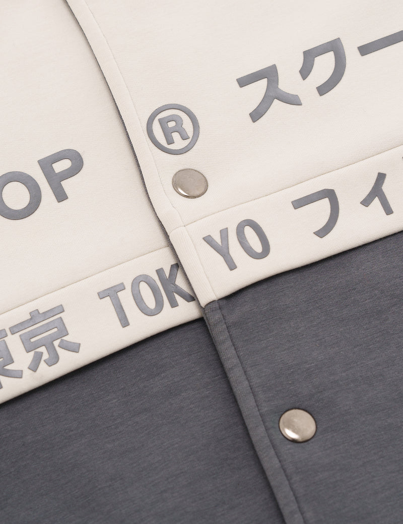 SKOOP® Ryuu Varsity Jacket Warm Cement - SKOOP