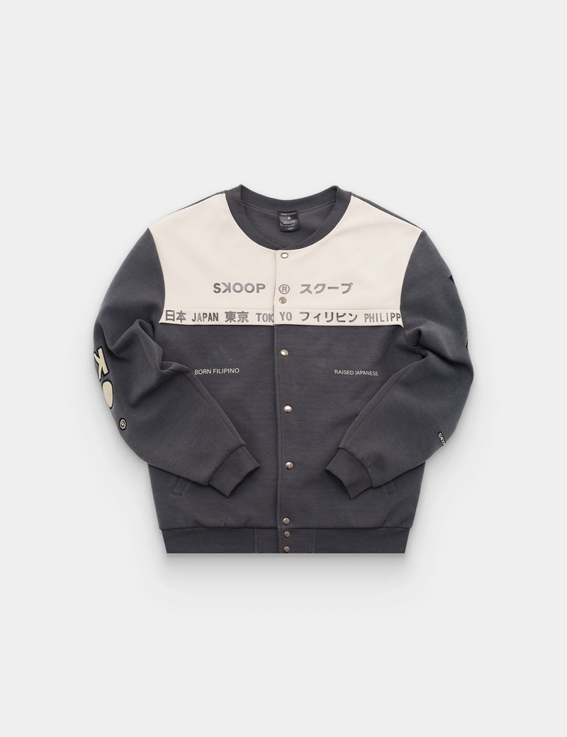 SKOOP® Ryuu Varsity Jacket Warm Cement - SKOOP