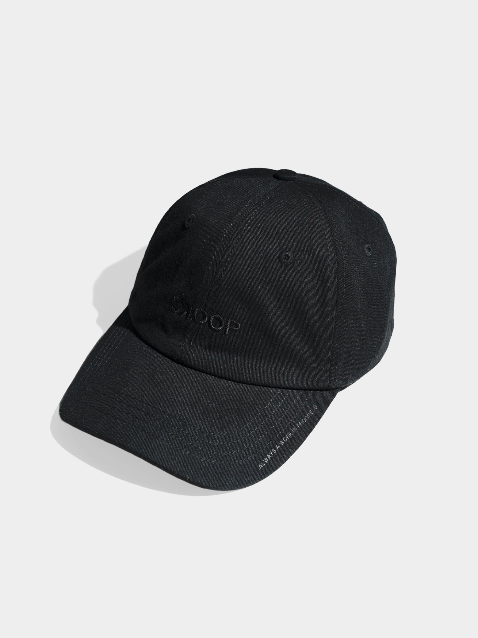 W.I.P. Black Soft Cap - SKOOP