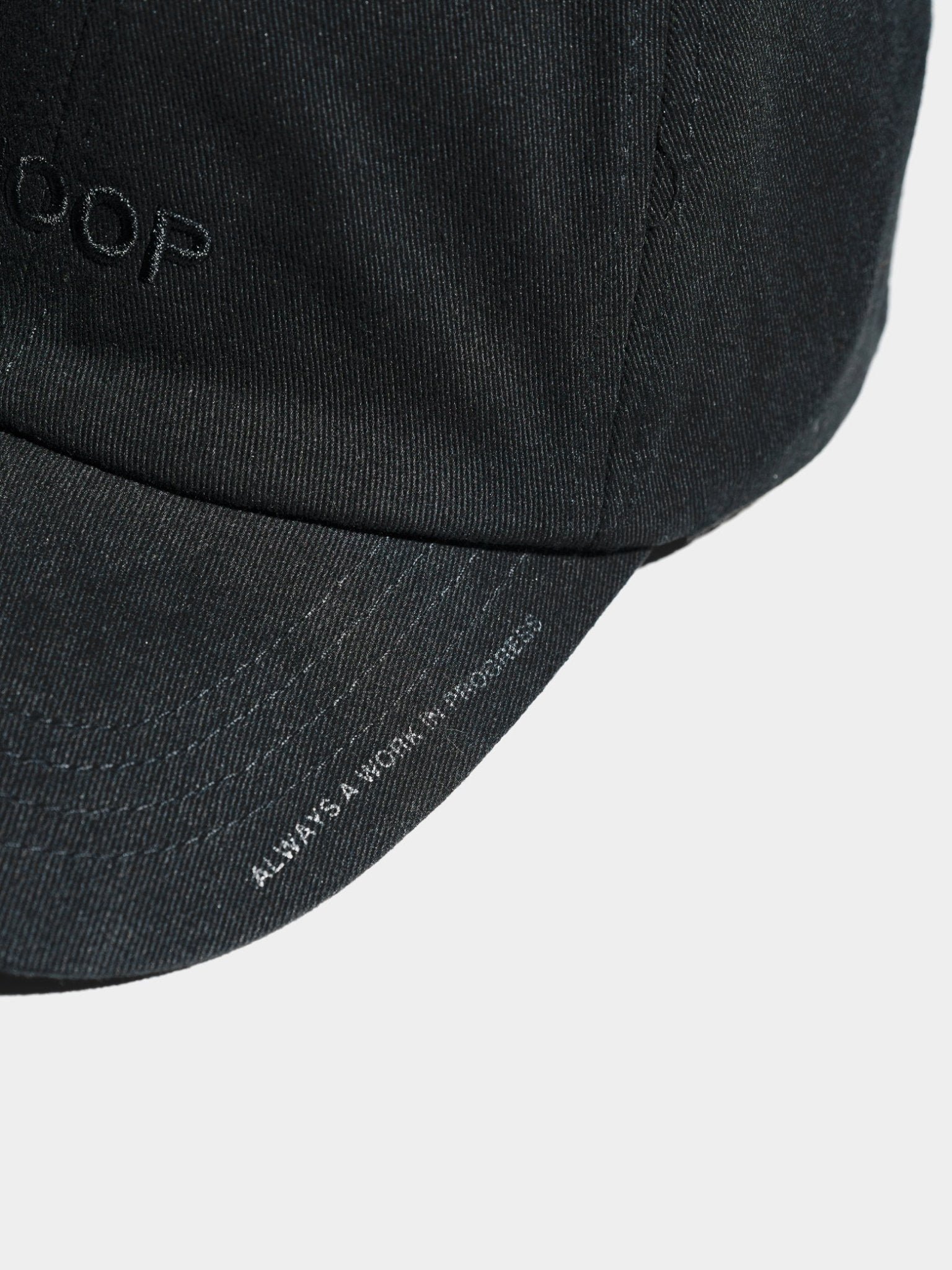 W.I.P. Black Soft Cap - SKOOP