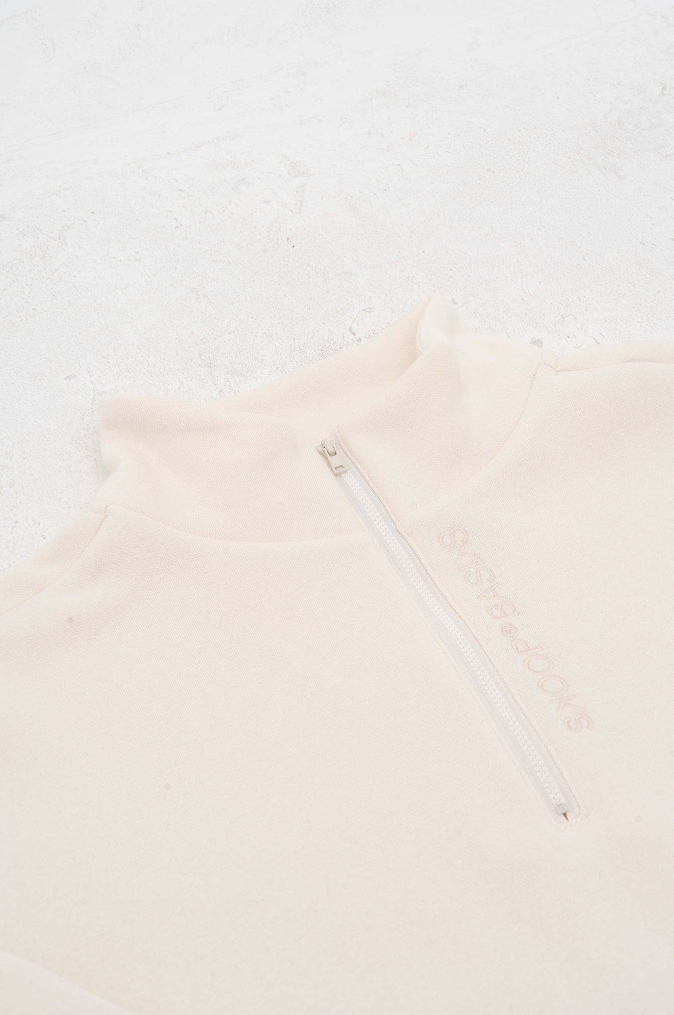 SKOOP® Basiks Half Zip Sweatshirt Pearl - SKOOP
