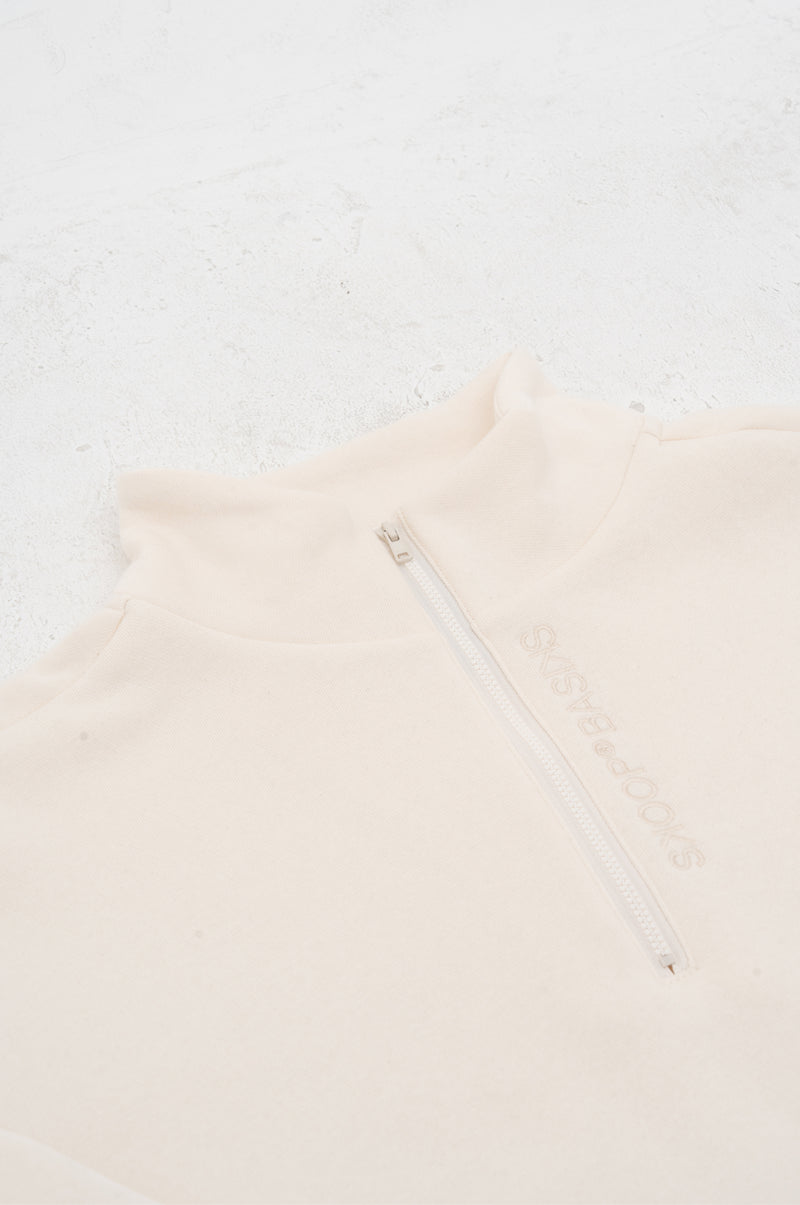 SKOOP® Basiks Half Zip Sweatshirt Pearl - SKOOP