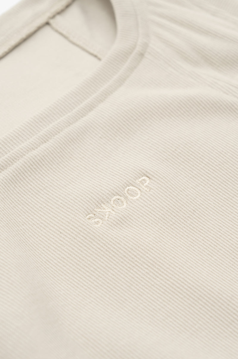 SKOOP® Basiks Ribbed Tank Top Acid Bone - SKOOP