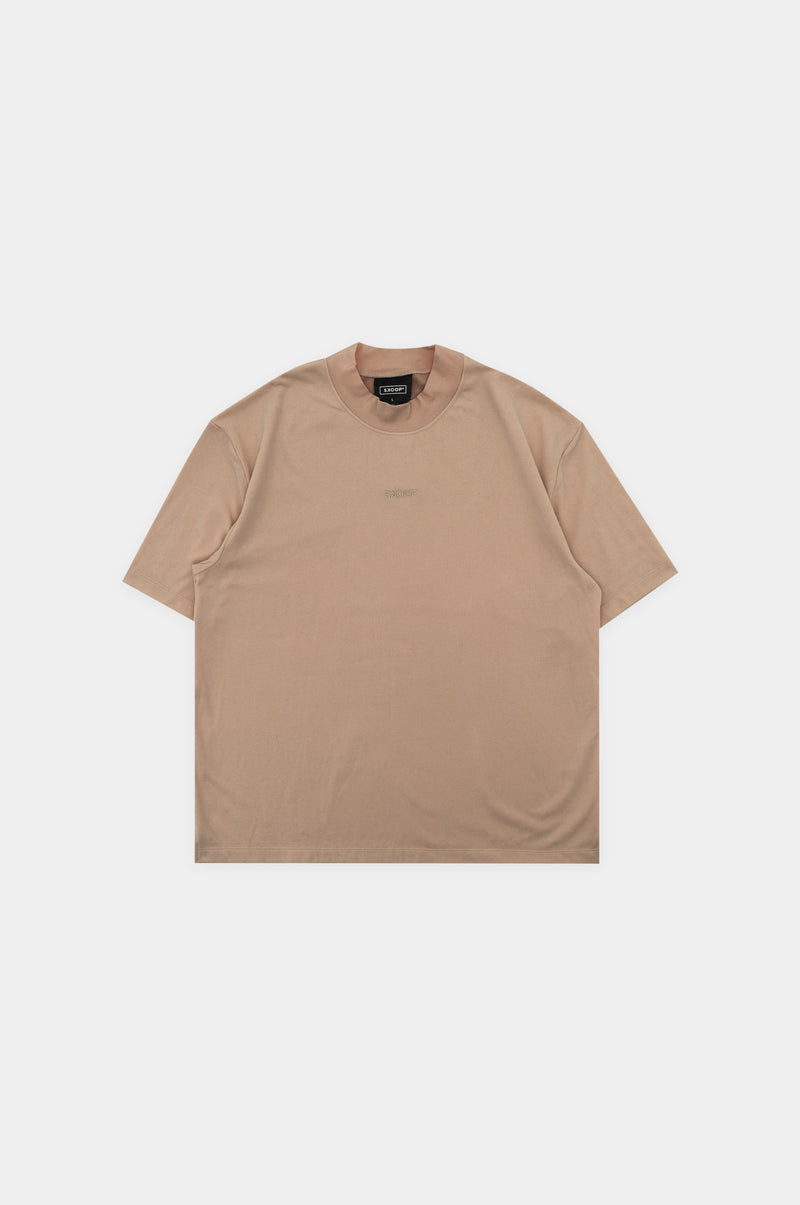 SKOOP® Basiks Mock Neck Shirt Sand - SKOOP