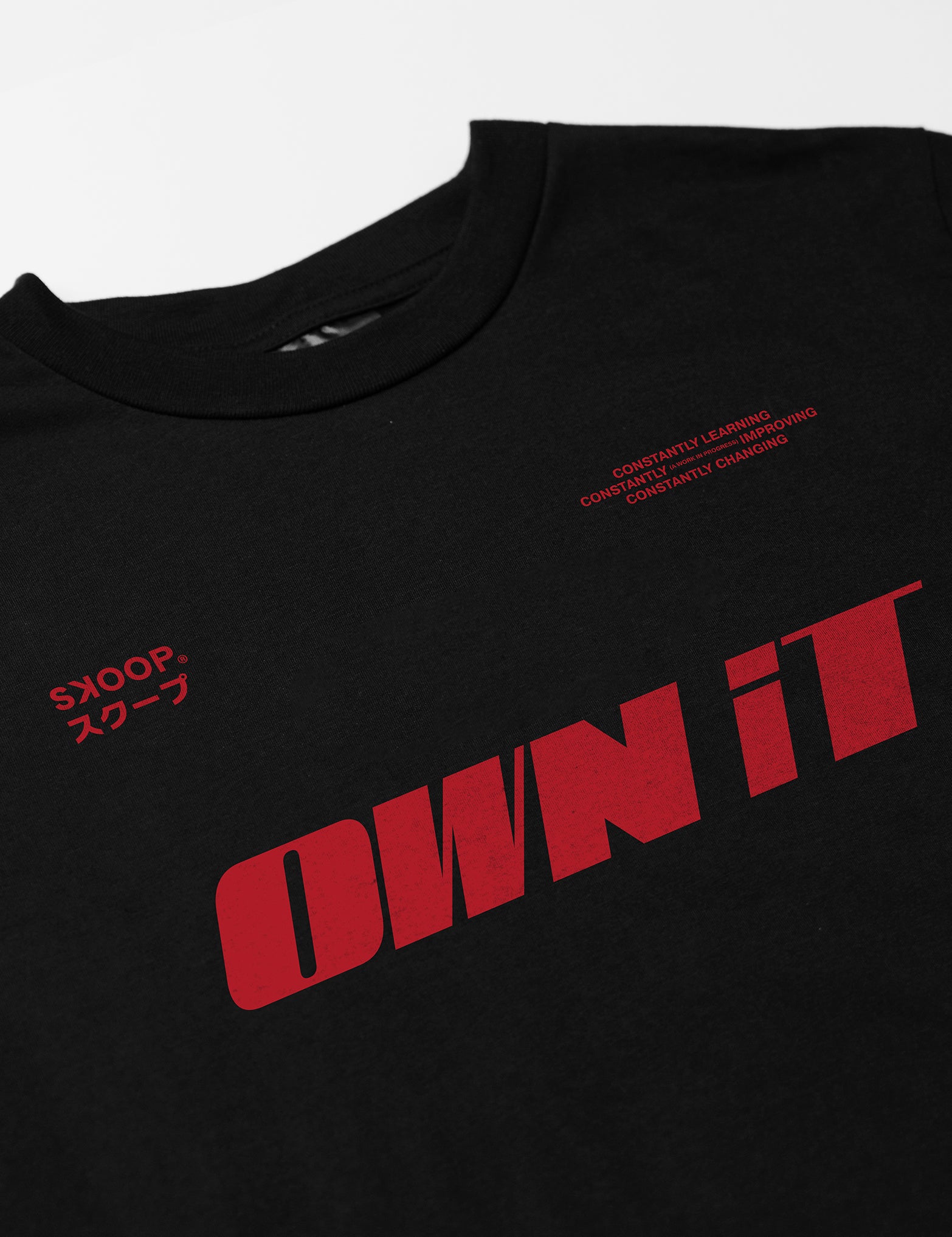 SKOOP® OWN IT SLANT Crewneck Shirt Black - SKOOP