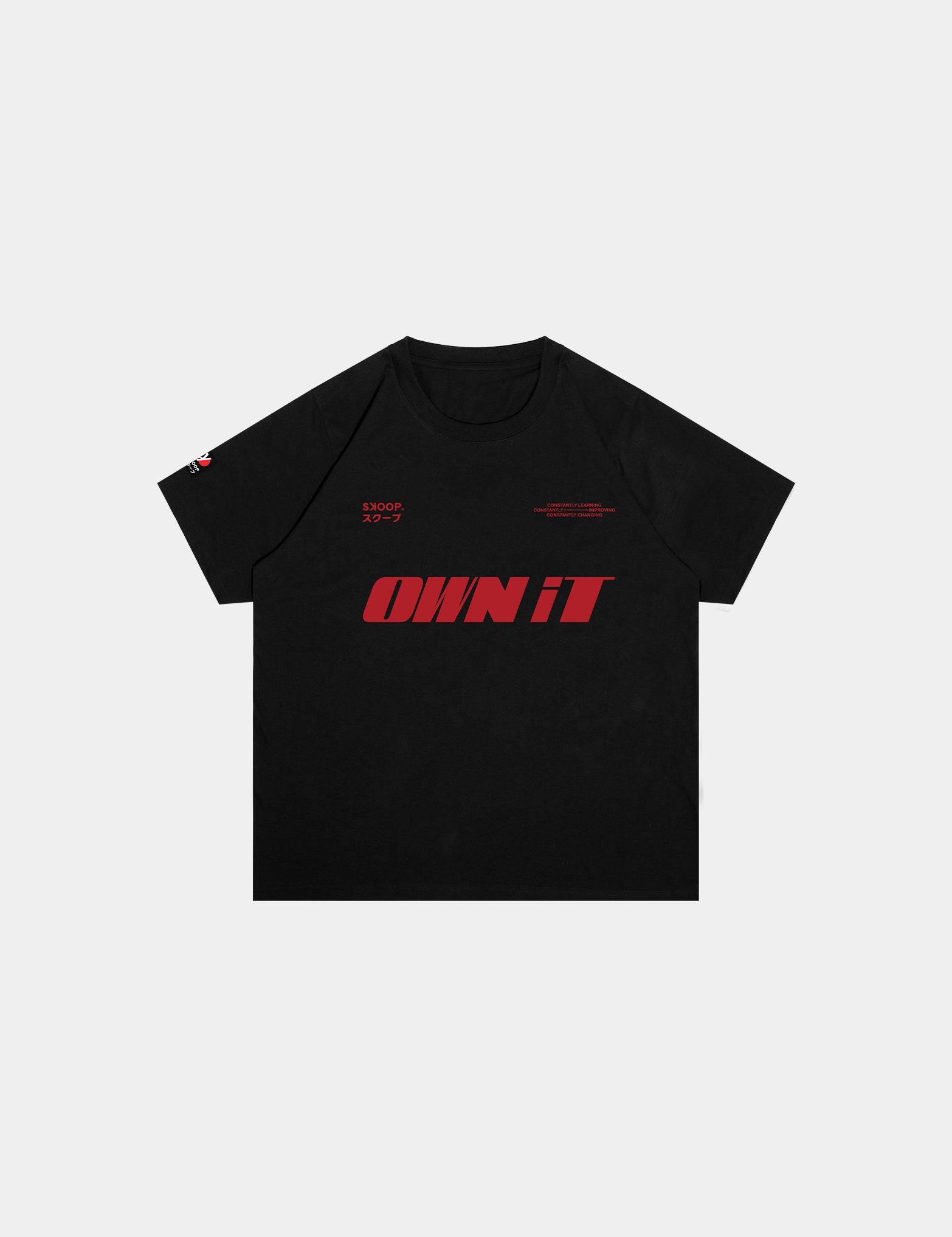 SKOOP® OWN IT SLANT Crewneck Shirt Black - SKOOP