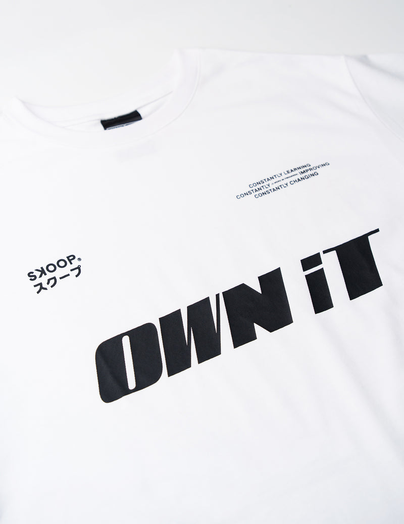 SKOOP® OWN IT SLANT Crewneck Shirt White - SKOOP