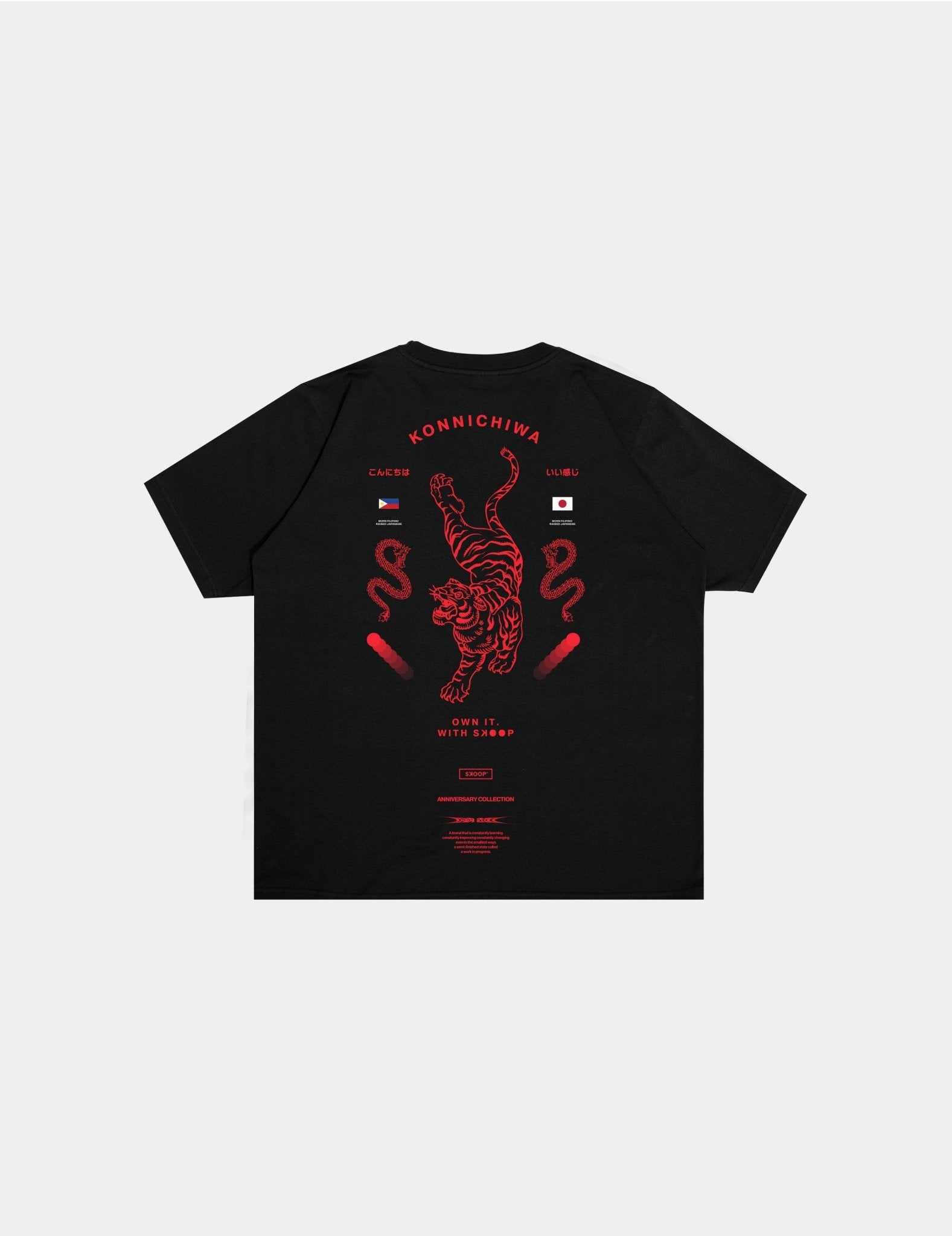 SKOOP® Crewneck Shirt Konnichiwa 2024 Black - SKOOP