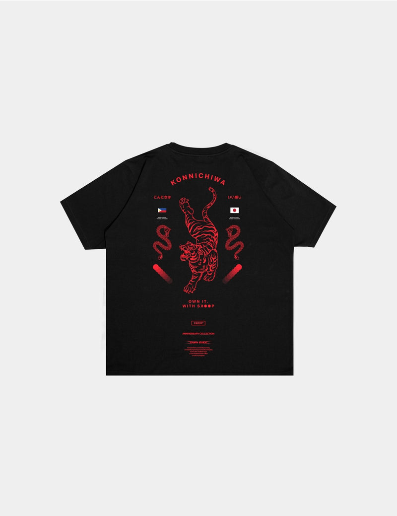SKOOP® Crewneck Shirt Konnichiwa 2024 Black - SKOOP