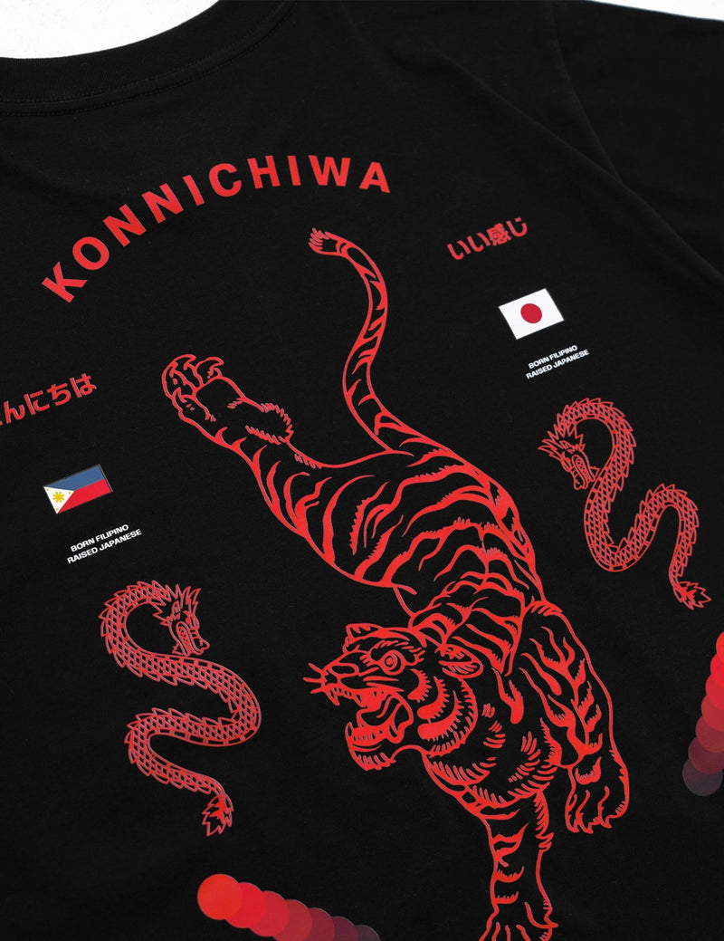SKOOP® Crewneck Shirt Konnichiwa 2024 Black - SKOOP