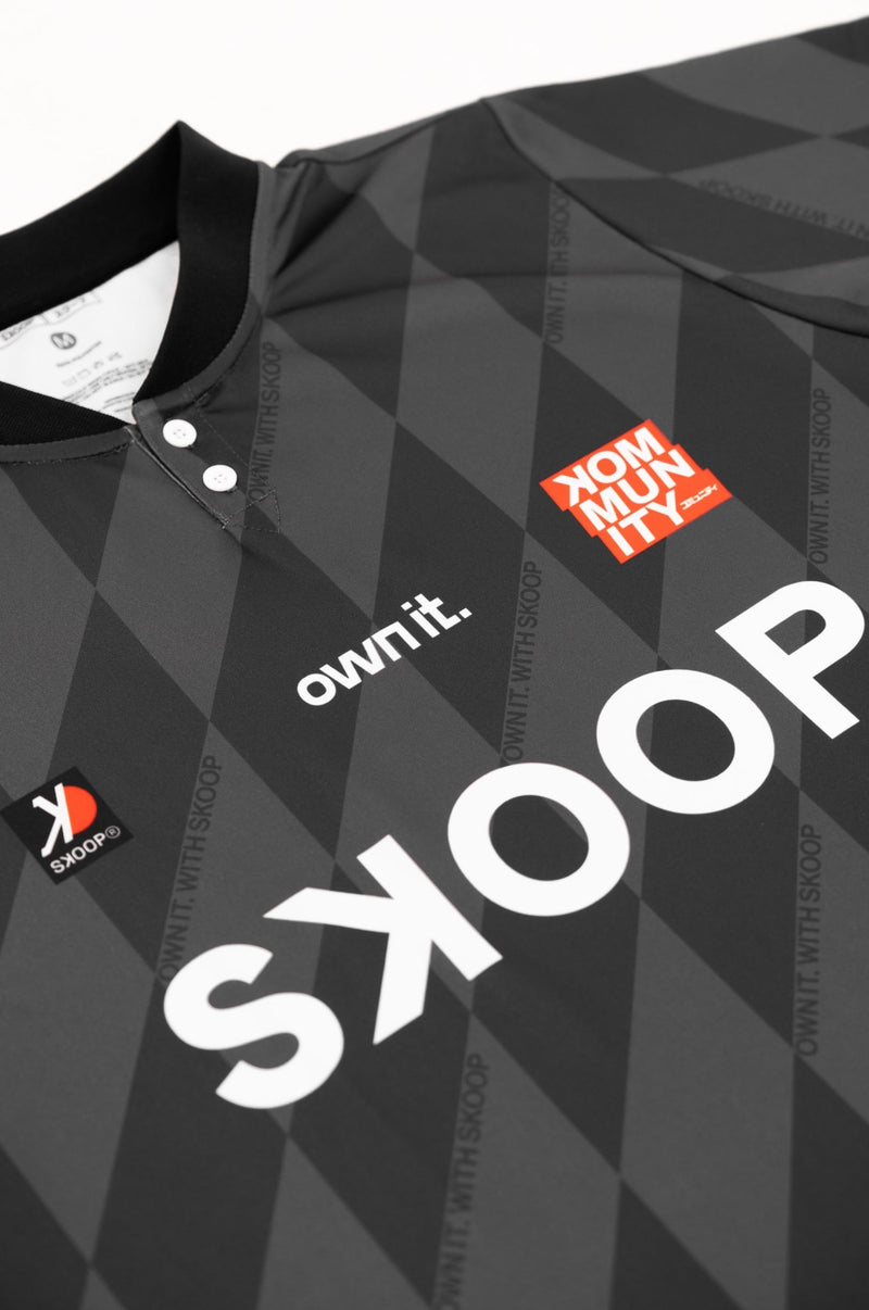SKOOP® Evergreen Buttoned Collared Jersey Black - SKOOP