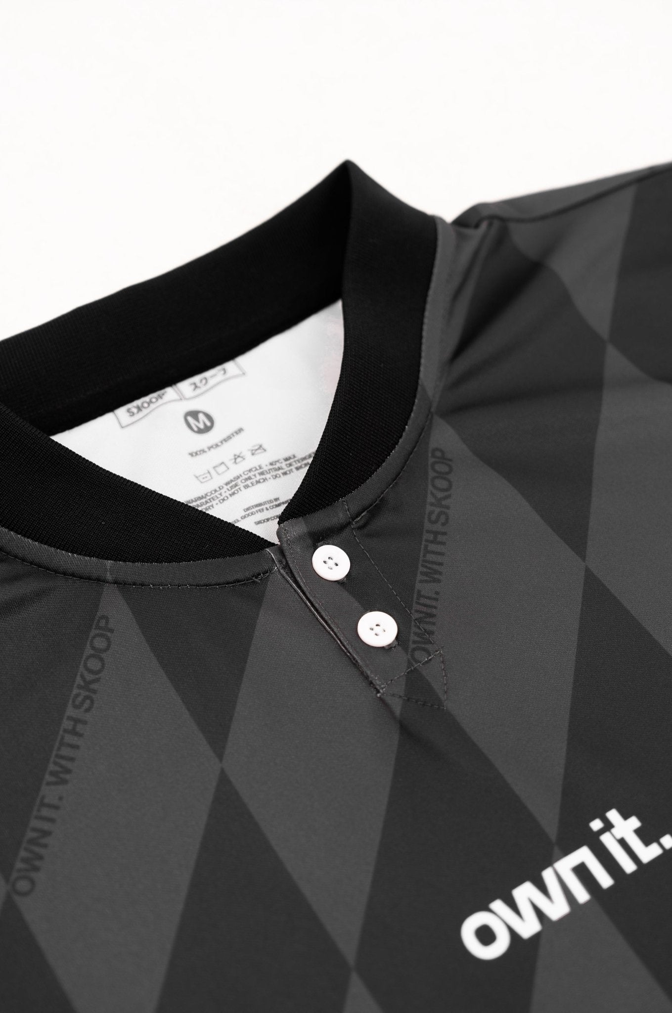 SKOOP® Evergreen Buttoned Collared Jersey Black - SKOOP