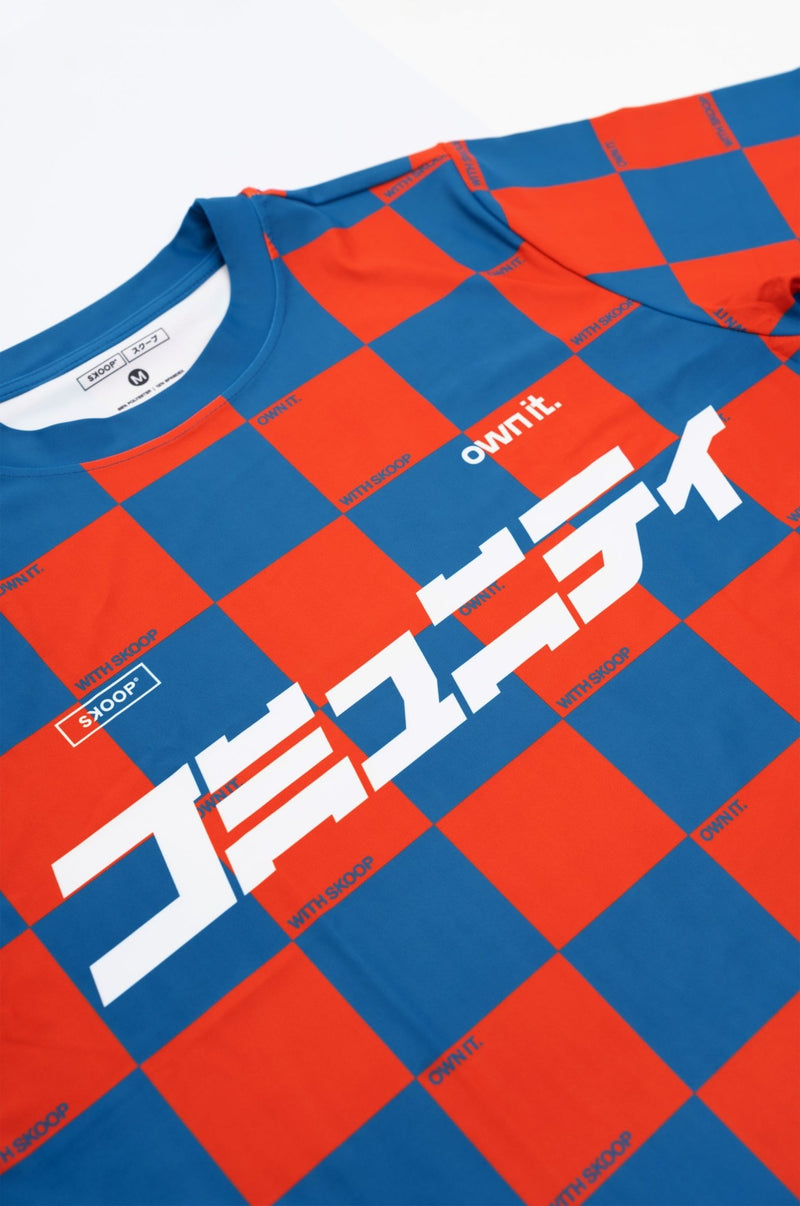 SKOOP® Checkered Kommunity Jersey Blue Orange - SKOOP
