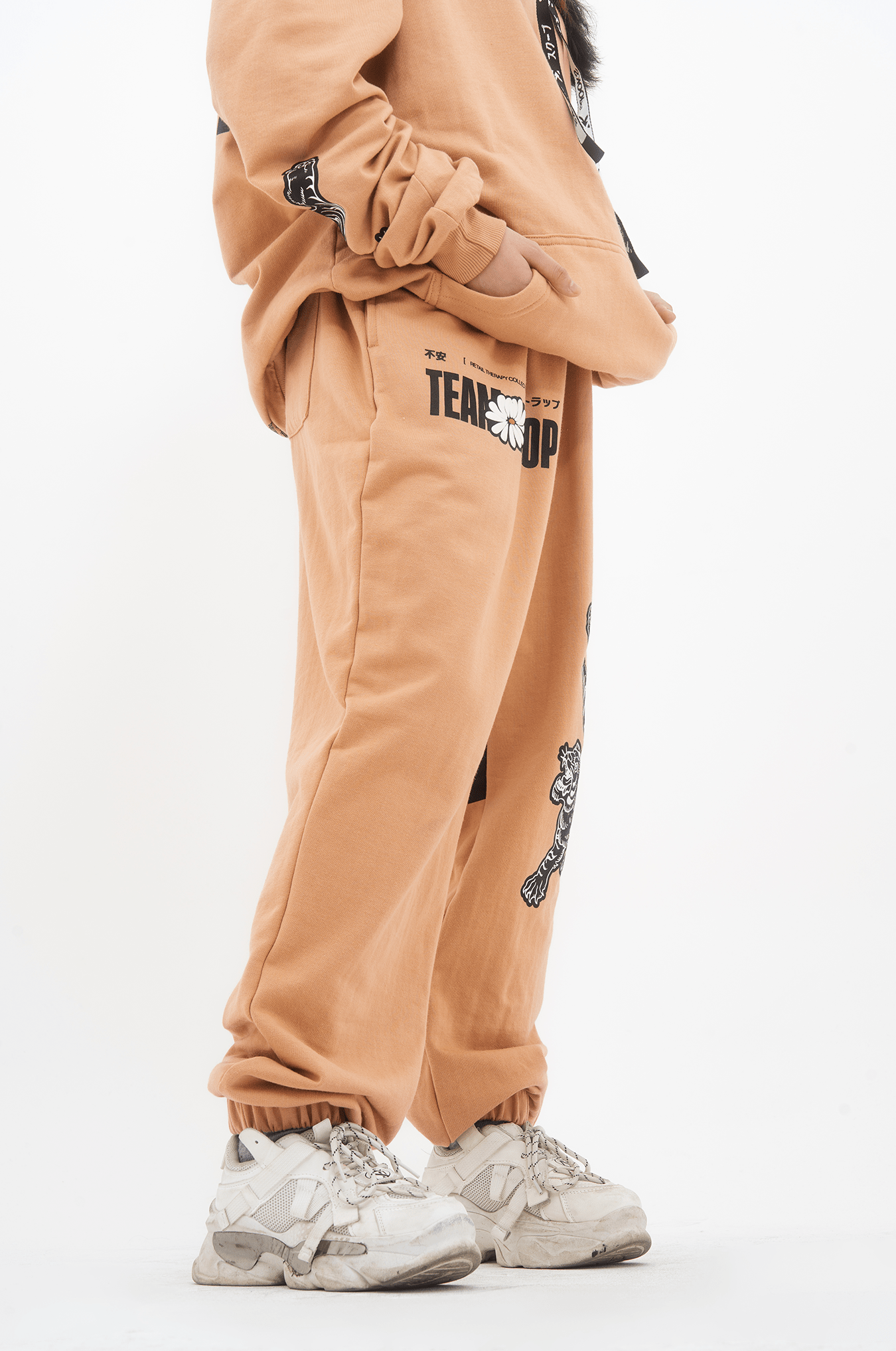SKOOP® Retail Therapy Team Skoop Sweatpants Tan - SKOOP
