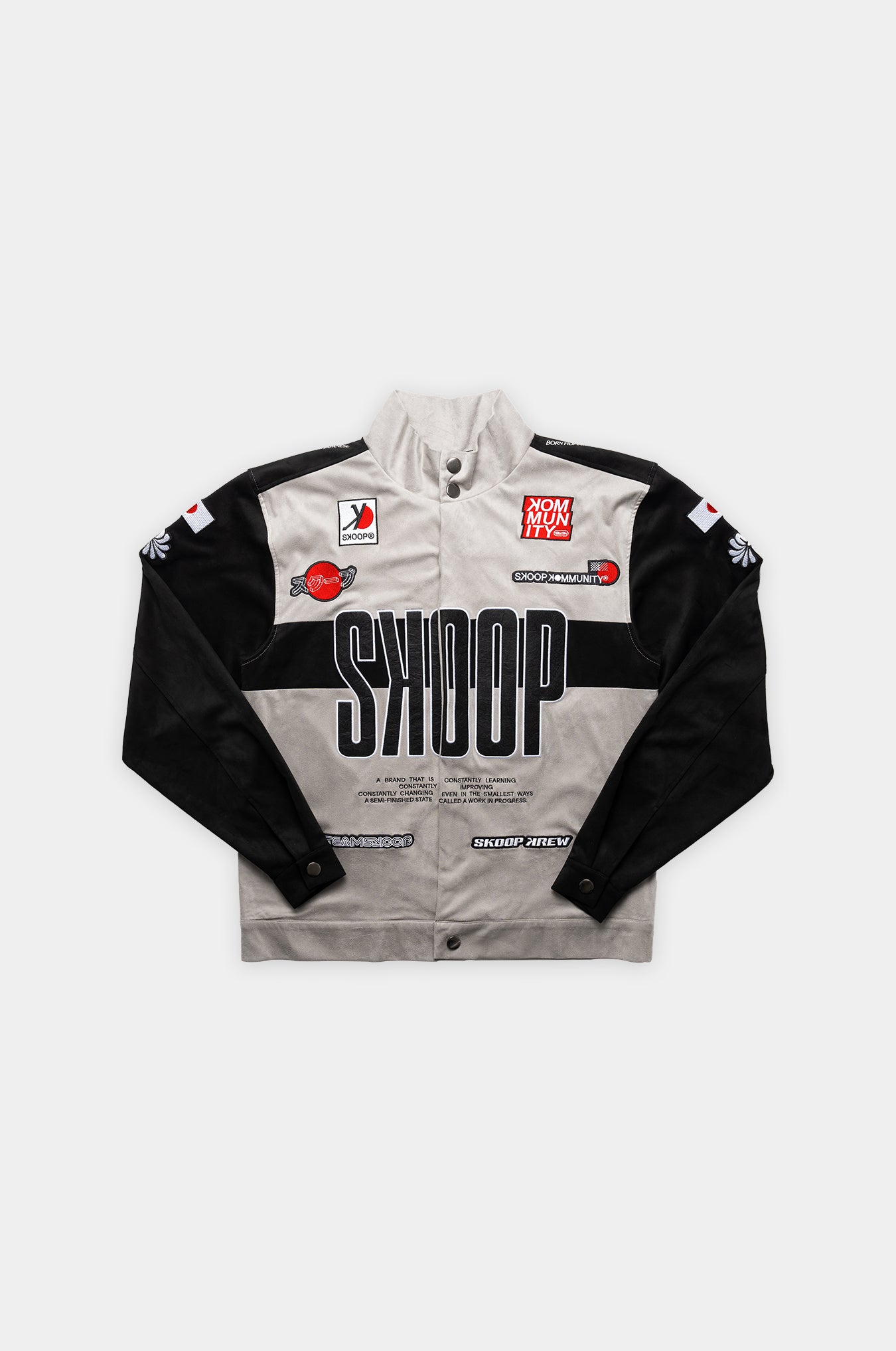 SKOOP® RT Suede Race Jacket Core Gray - SKOOP