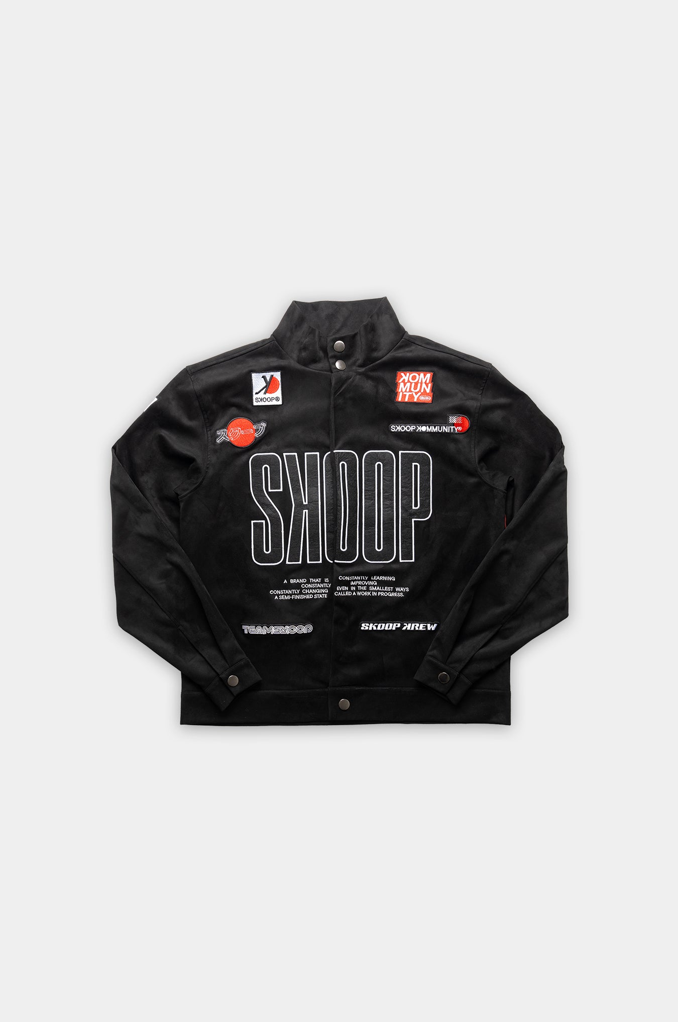 SKOOP® RT Suede Race Jacket Triple Black - SKOOP Kommunity