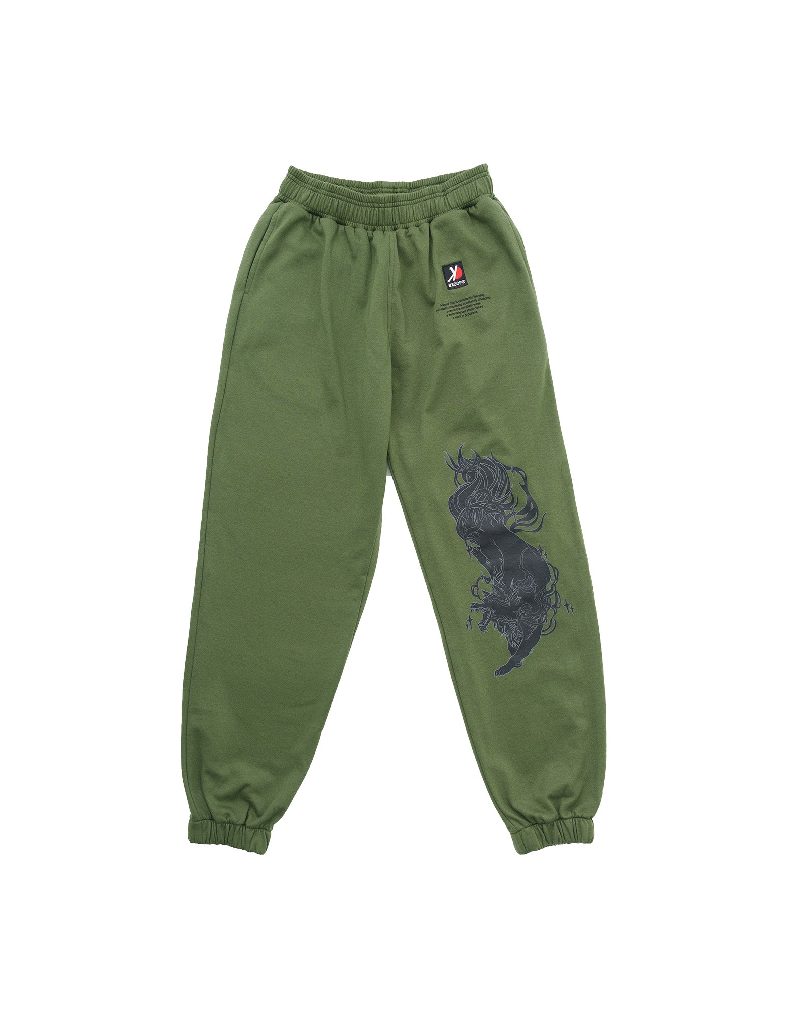 SKOOP® Sweatpants Wvlf Art Olive Green