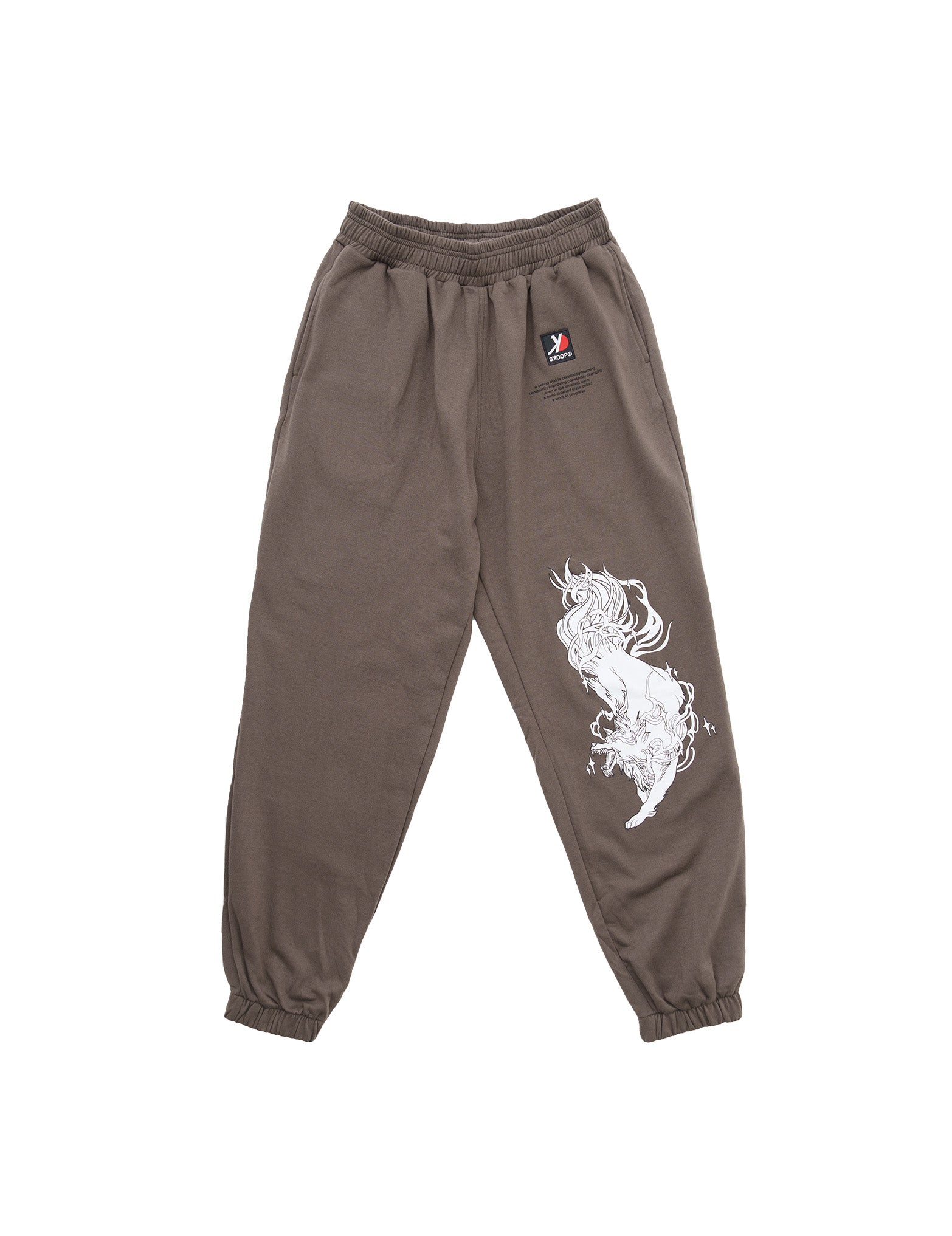 SKOOP® Sweatpants Wvlf Art Gray White