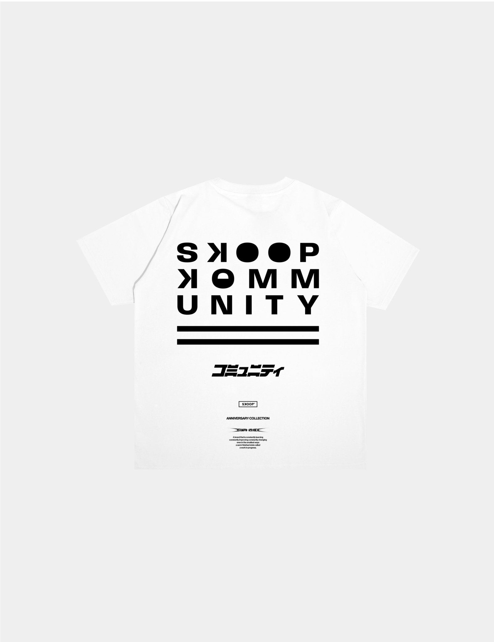 SKOOP® Crewneck Shirt SKP KMNTY 2024 White - SKOOP