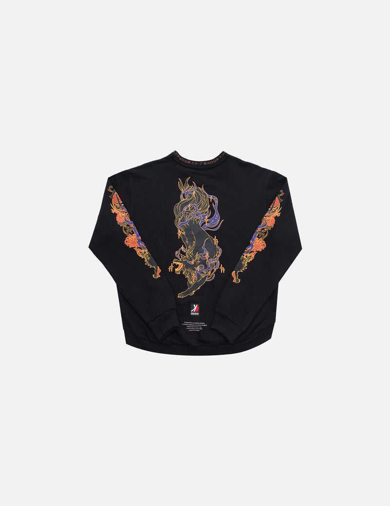 SKOOP® Sweater Wvlf Art Black - SKOOP