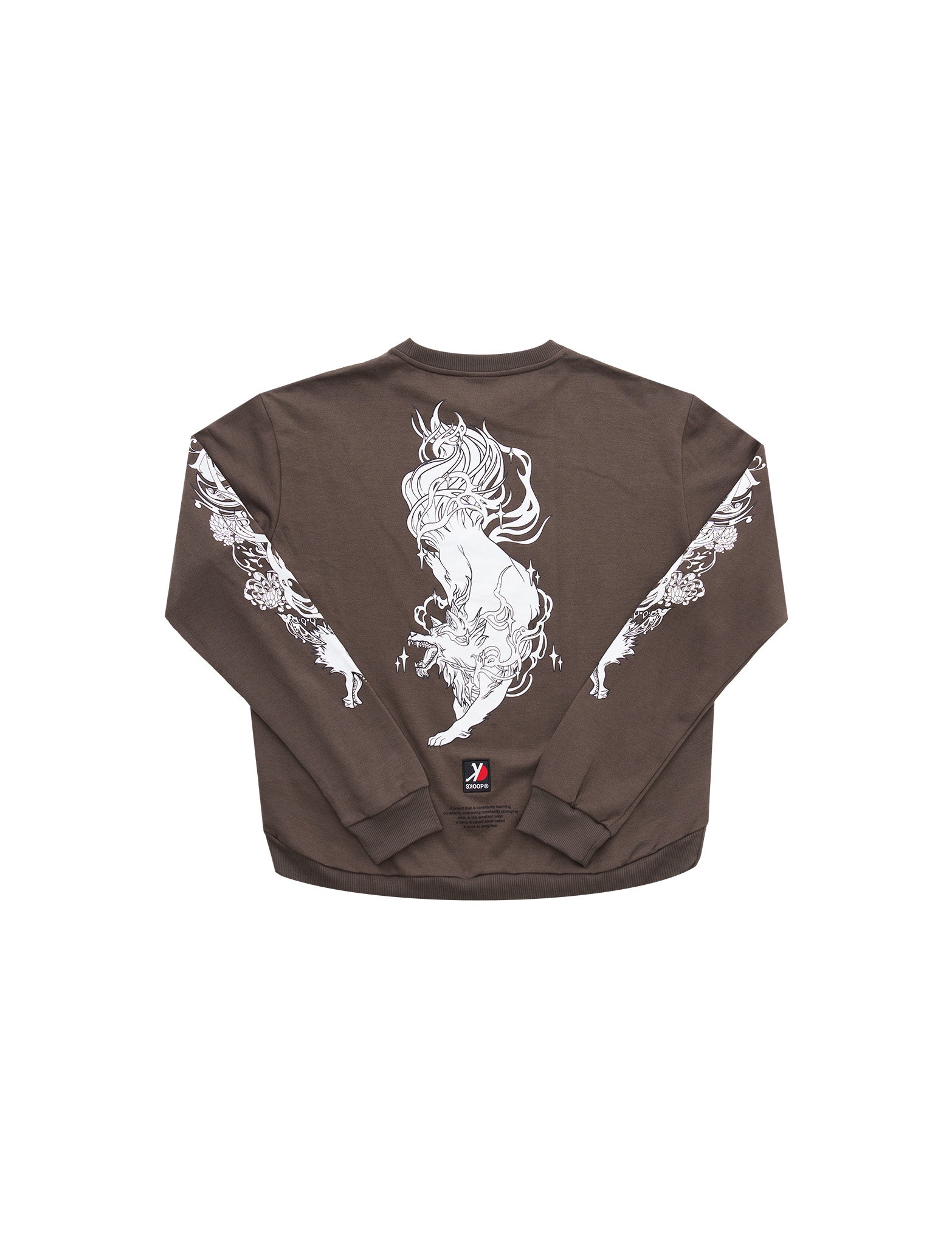 SKOOP® Sweater Wvlf Art Gray White