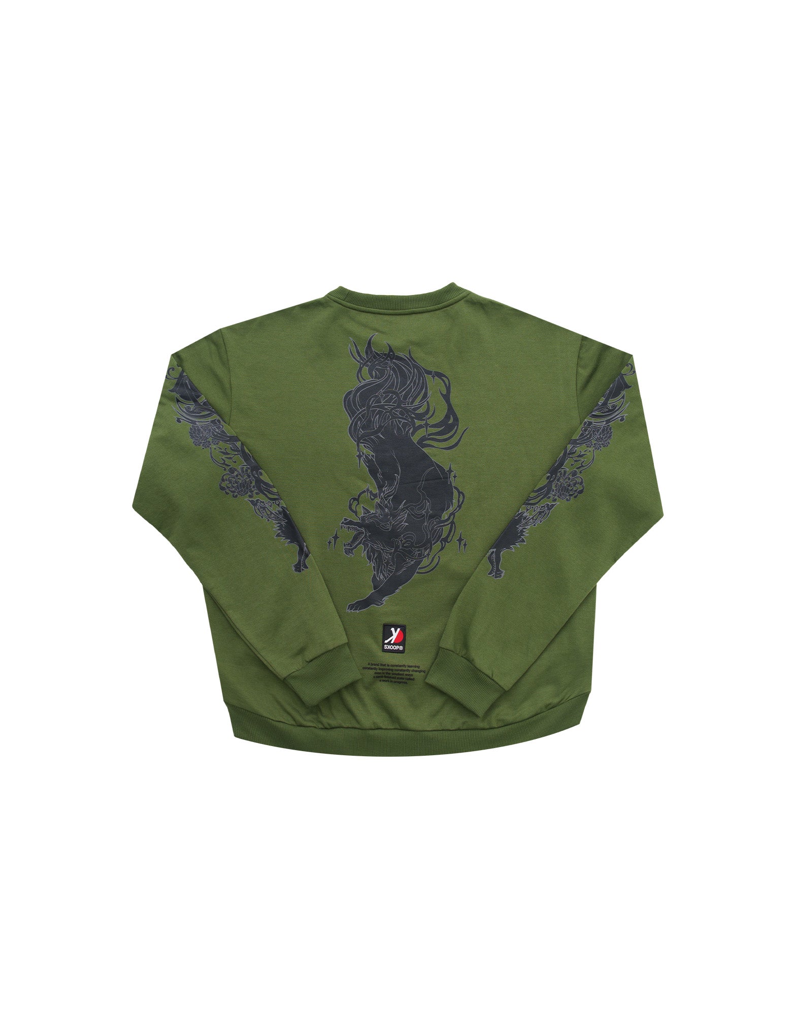 SKOOP® Sweater Wvlf Art Olive Green