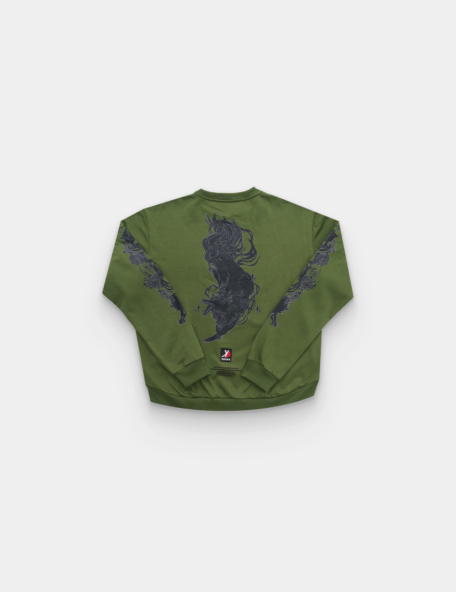 SKOOP® Sweater Wvlf Art Olive Green